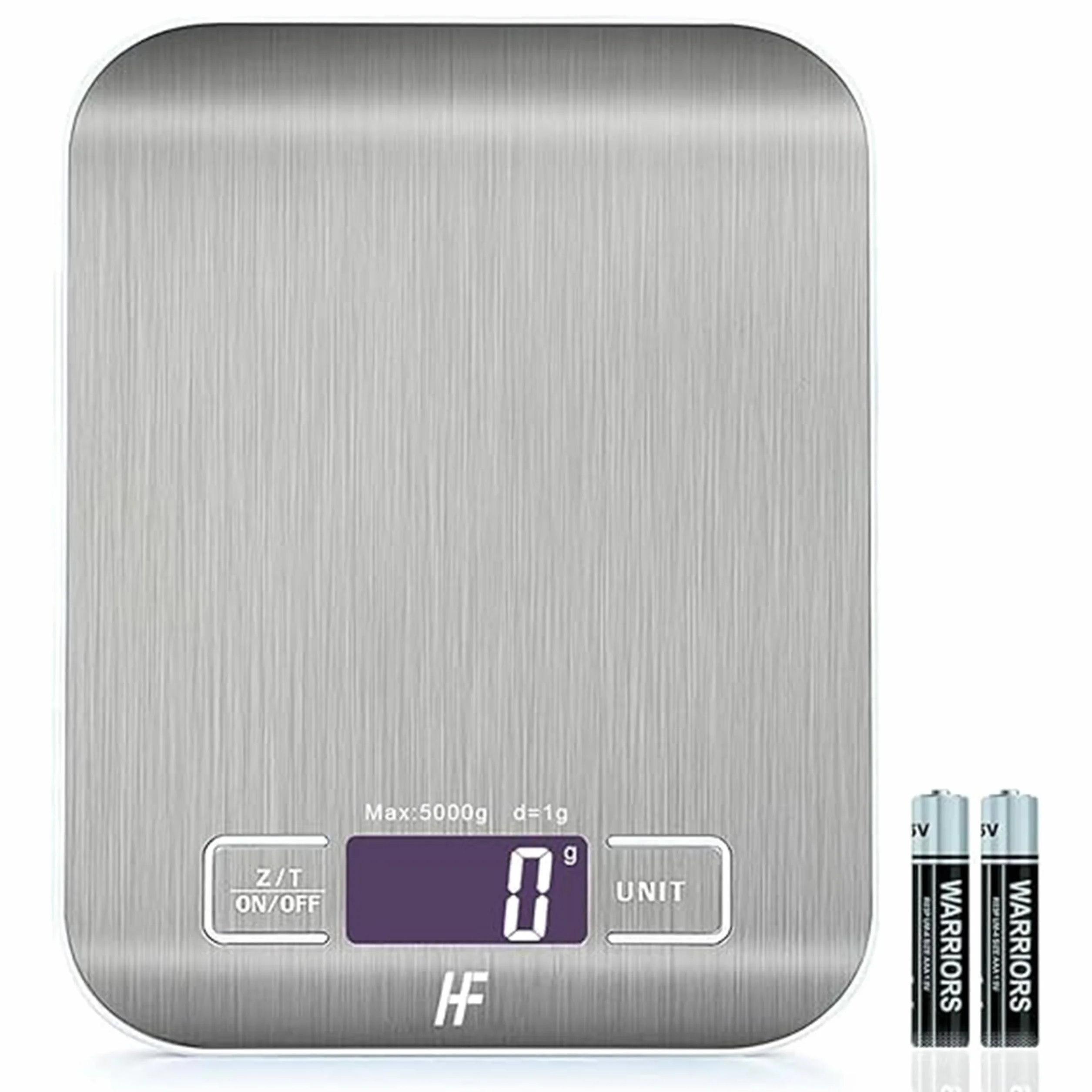 Balance de Cuisine Électronique 5000g/1g Acier Inoxydable Écran LCD Rétroéclairé