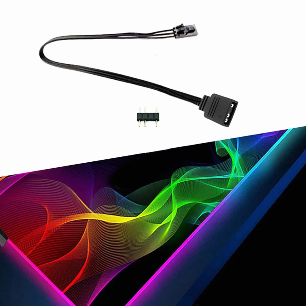 Kabel adaptera RGB do Corsair Lighting Node Pro, kabel konwertera do Corsair iCUE Commander Pro, podłączenie do dowolnych urządzeń ARGB 5 V, 3 piny
