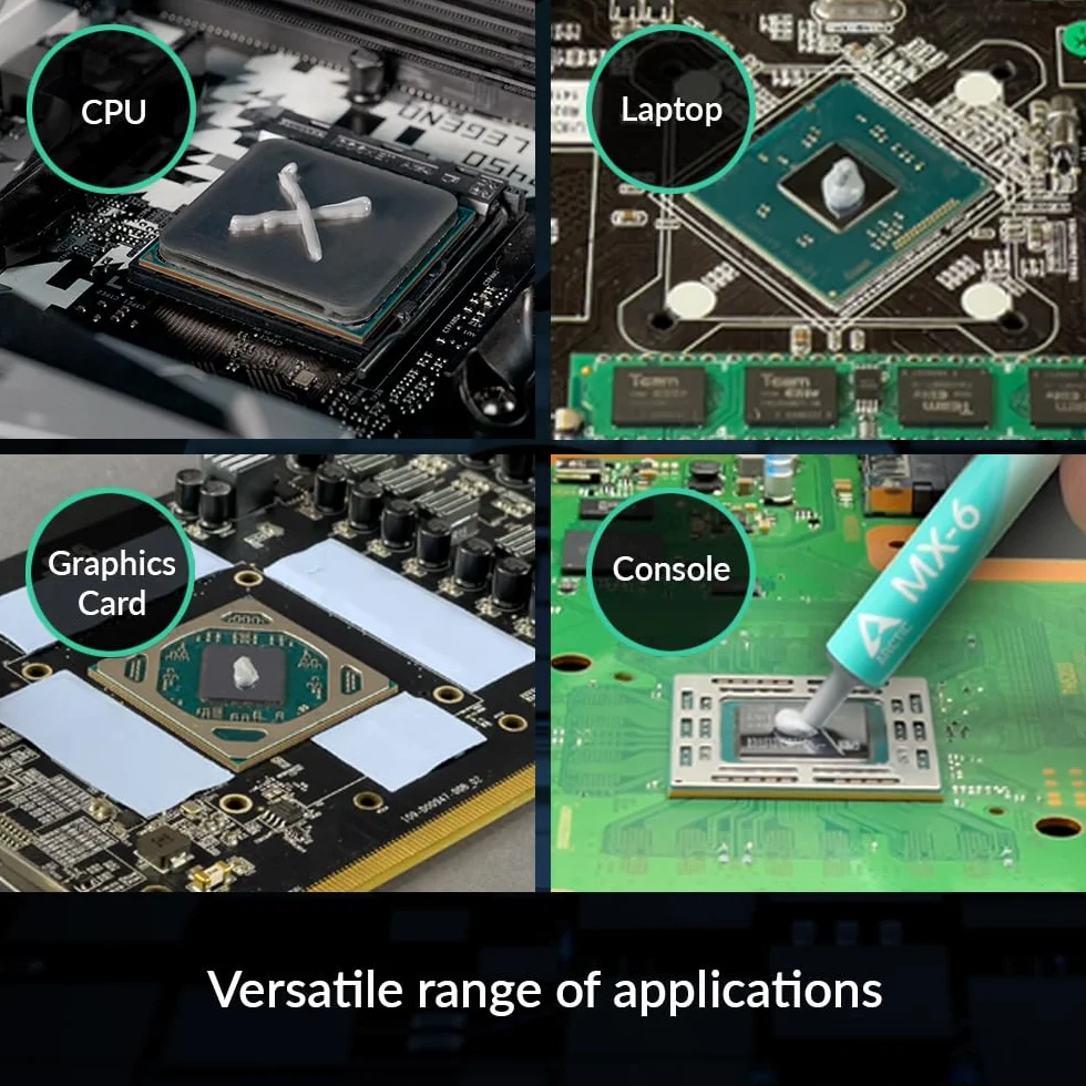 ARCTIC MX-6 (4 g) Pâte Thermique Performance pour CPU, Haute Conductivité Thermique