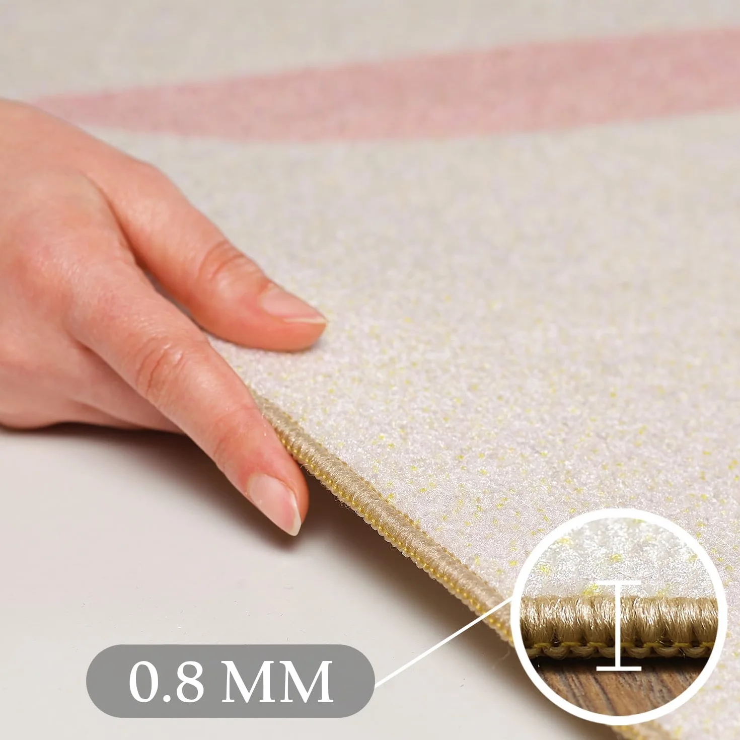 HomebyHome Tapis Chambre d'enfant Motifs soleils étoiles crème 140 x 200 cm