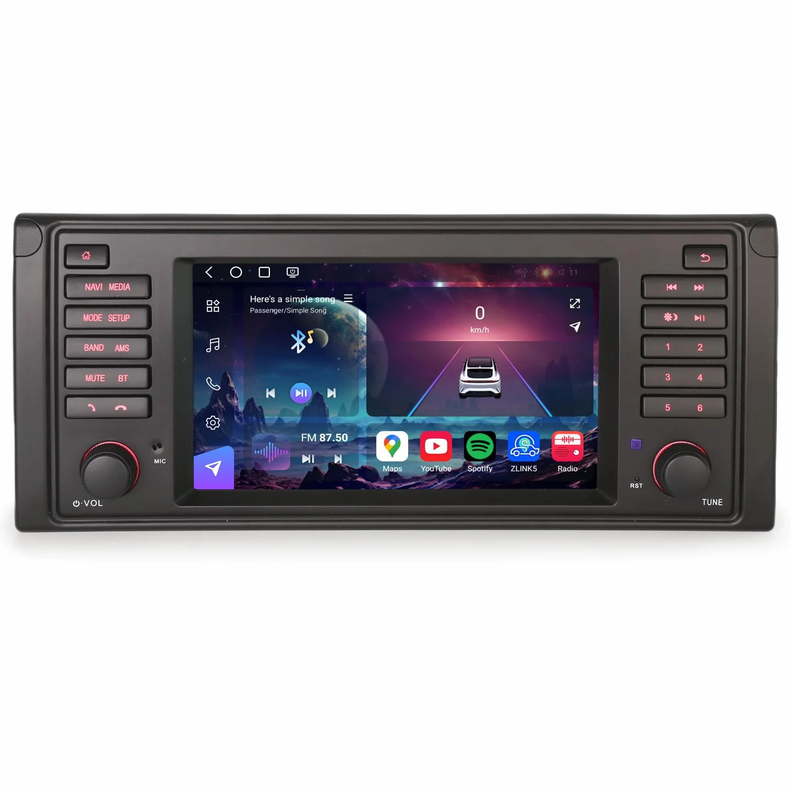 Erisin Qualcomm 8 GB RAM + 128 GB ROM, 8-rdzeniowy Android 14, radio samochodowe z Bluetooth 5.1, GPS, nawigacja, do BMW serii 5 E39 M5, 7-calowy IPS, ekran dotykowy, 2Din, radio bezprzewodowe