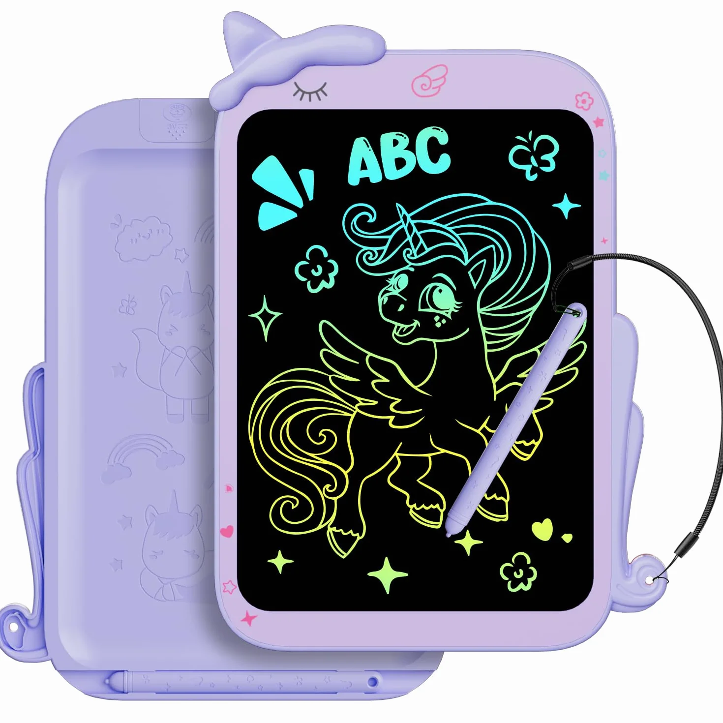 Ardoise Magique LCD 10 Pouces Écran Couleur Cadeau Enfant 3-8 Ans Anti-Lumière Bleue Dessin Réutilisable