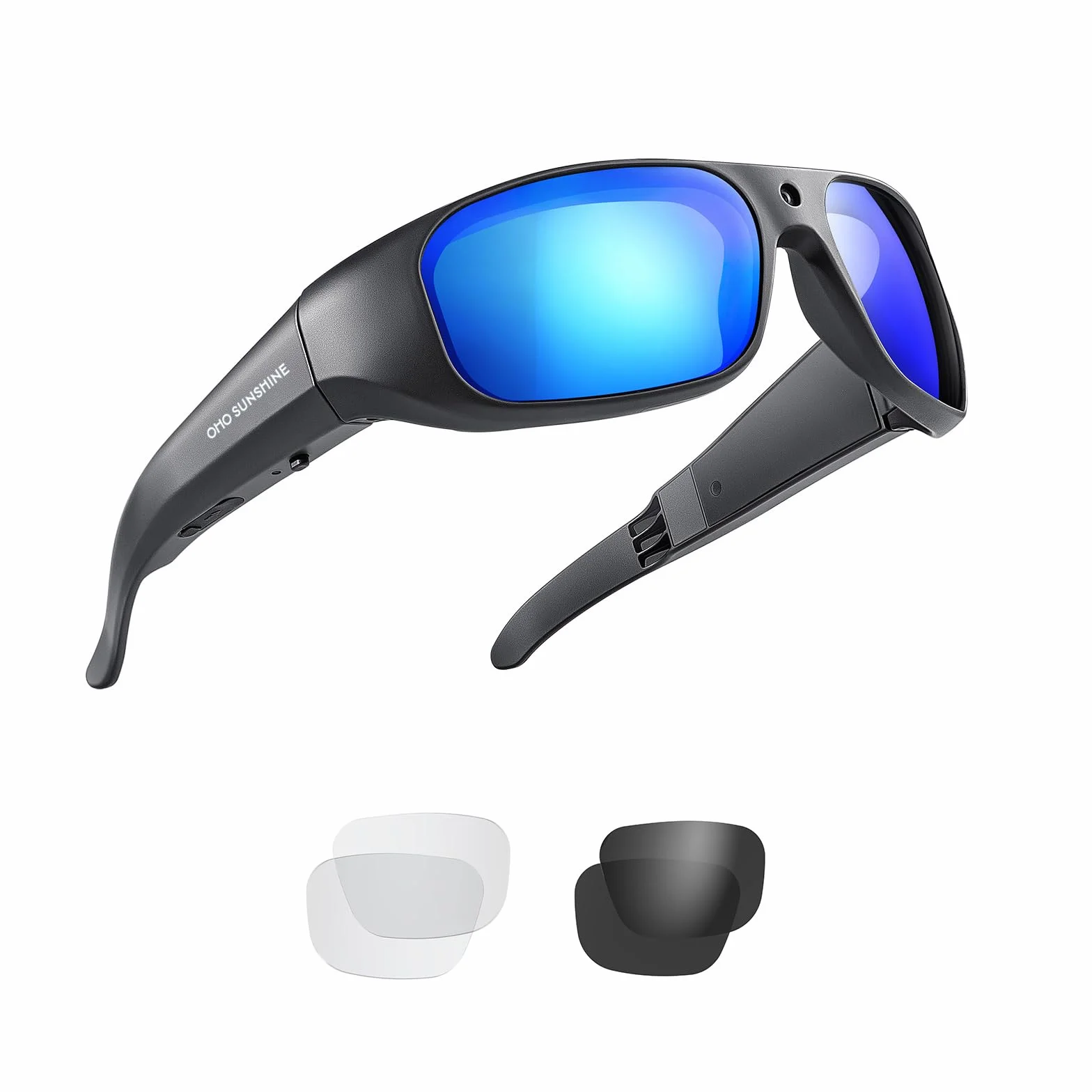 OhO Okulary 4K Ultra HD, 128 GB z wbudowaną pamięcią z soczewkami UV400 do sportów na świeżym powietrzu