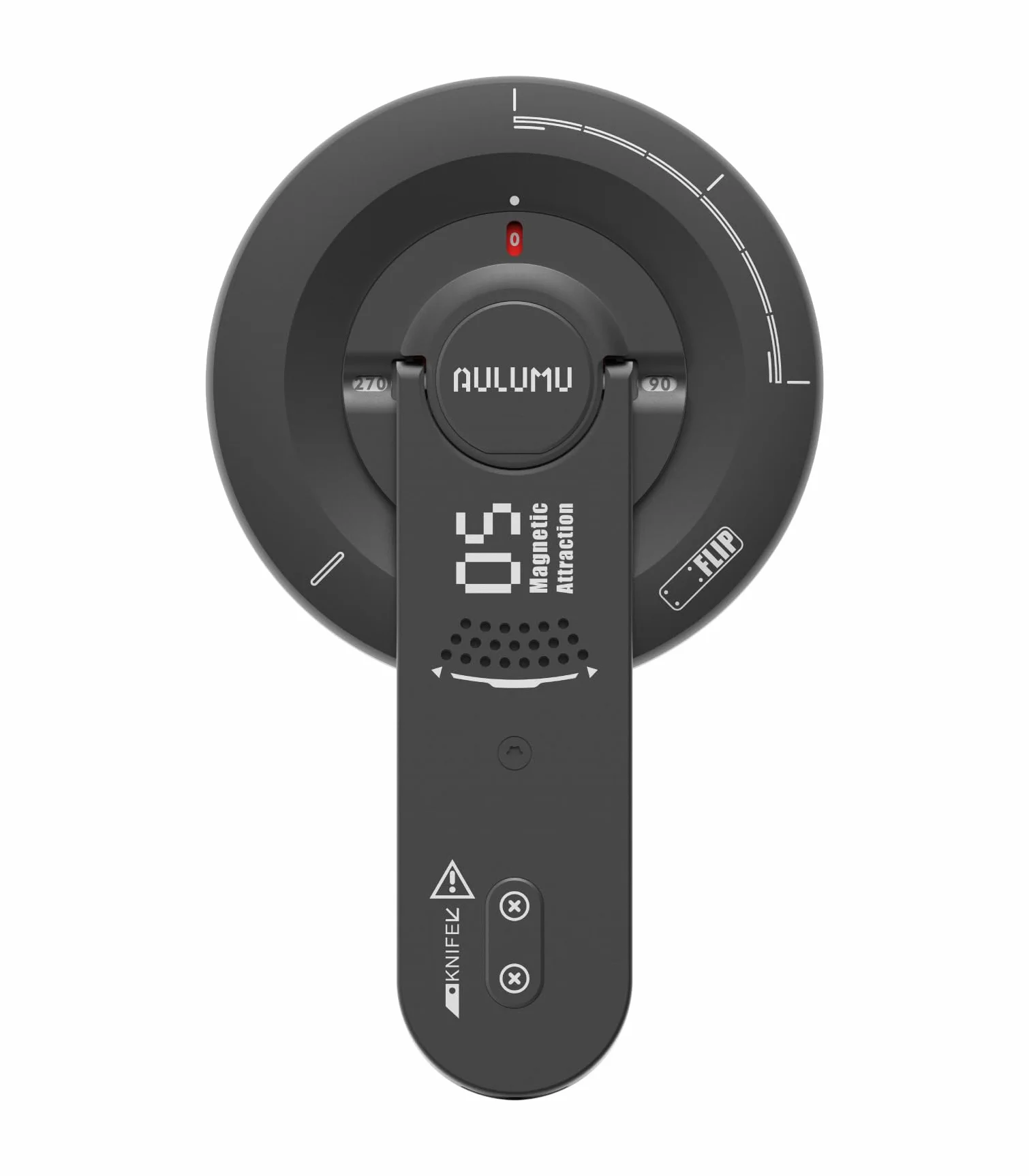 Aulumu G05 Air uchwyt na telefon z gniazdem i podstawką | Regulowany kąt obrotu, ultra lekki i ultra cienki stop aluminium | z otwieraczem do kart, czarny