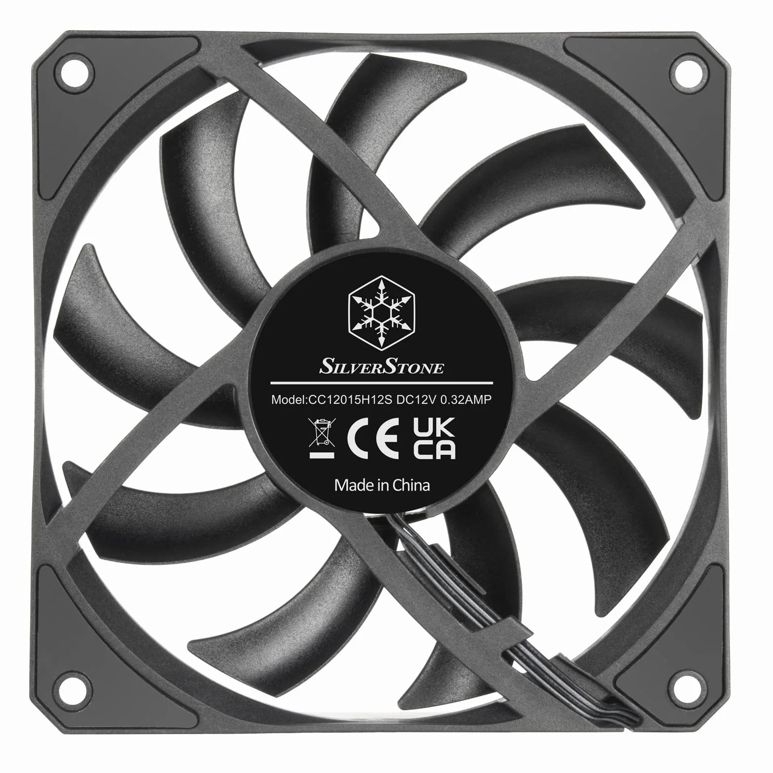 SilverStone Technology Air Slimmer 120 Enhanced Performance Slim Fan 120 mm z pełnozakresowym PWM, (SST-AS120B), czarny