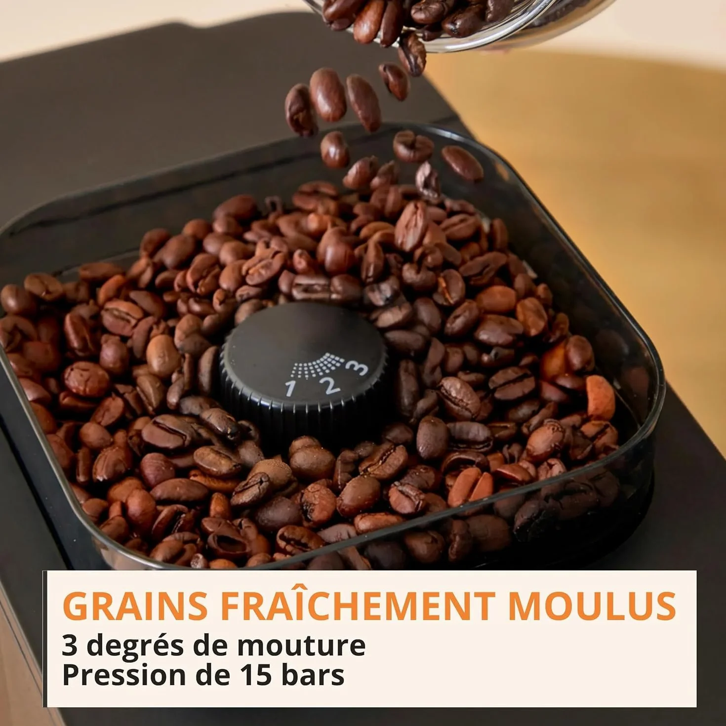 KRUPS Coffee Crush Extra, Machine à café à grains, ultra compacte, nettoyage facile, noir, SA4028E0