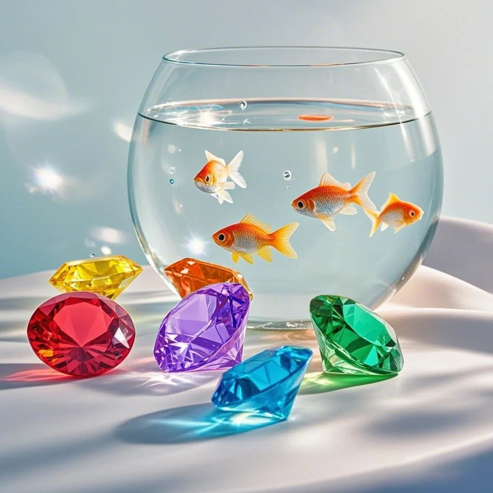Jouet de gemme acrylique de diamant 4cm 10 pièces pour enfants Chasse au trésor pirate Cadeau anniversaire Noël Pâques