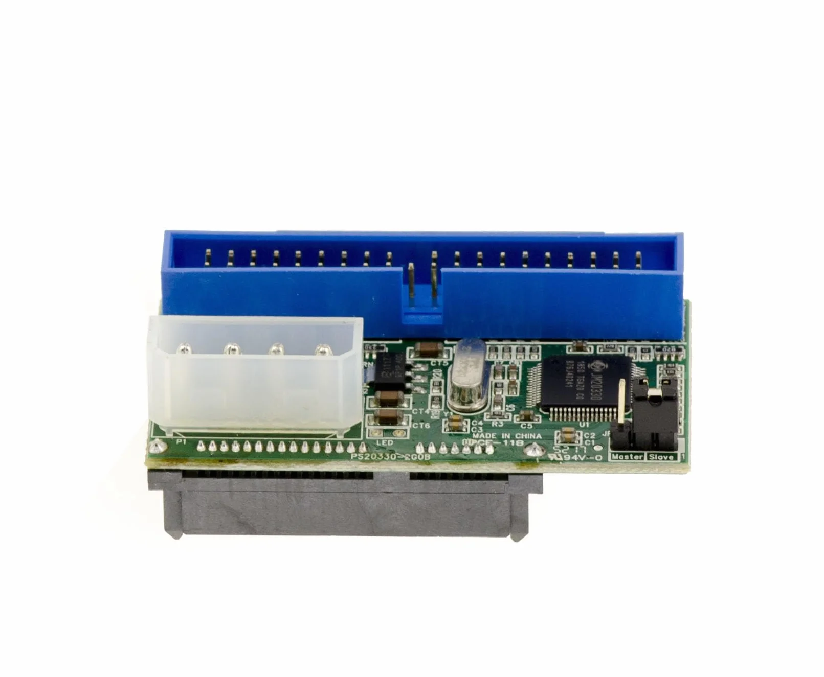 KALEA-INFORMATIQUE Adapter do podłączenia dysku twardego SATA do obrusu IDE z wyborem Master Slave i chipsetem JMicron JM20330