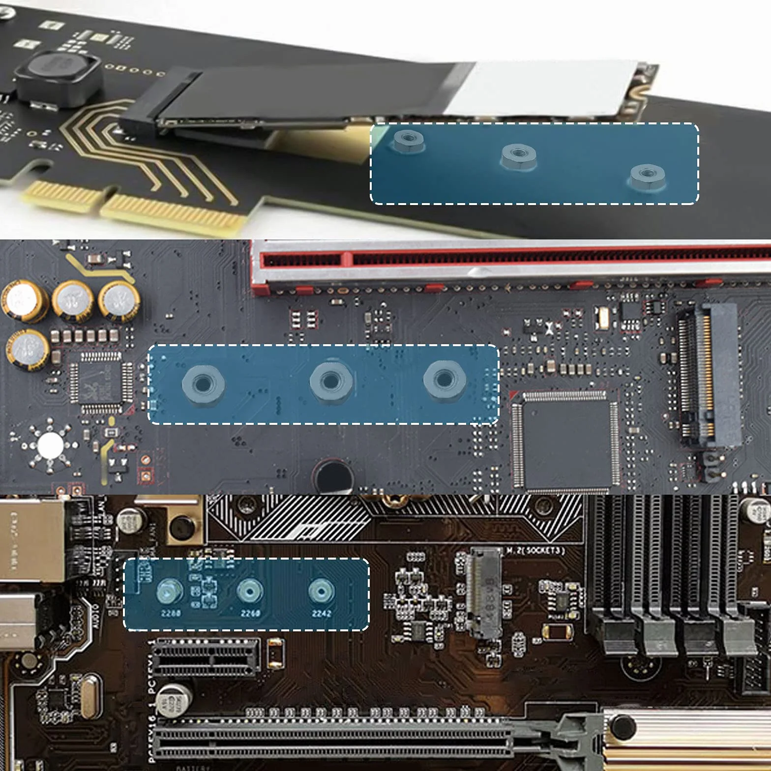 32 szt. Zestaw śrub PC do M.2 NVMe SSD śruby montażowe do płyty głównej MSI ASUS lub Gigabyte