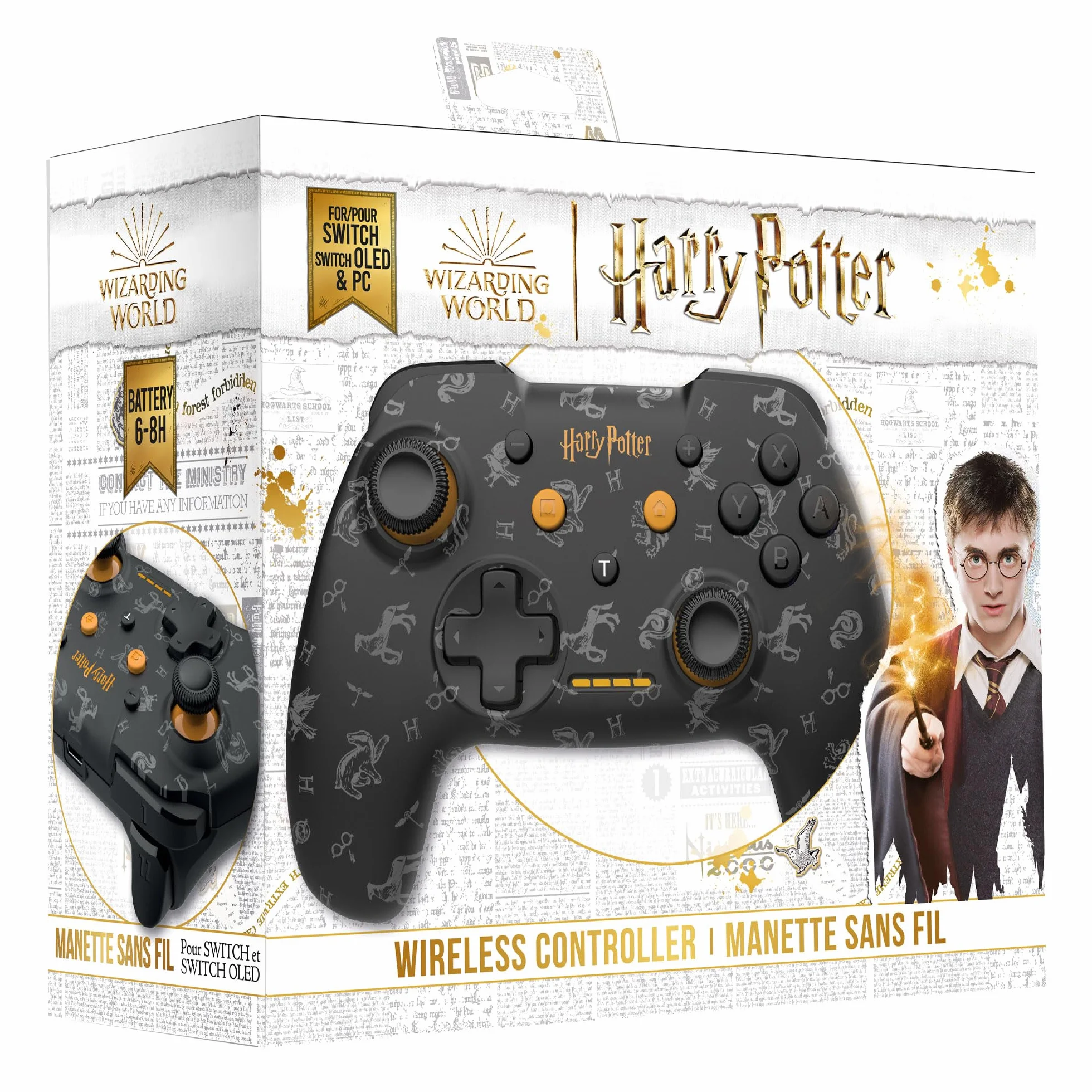 Freaks and Geeks Harry Potter Manette Switch Sans Fil Noir