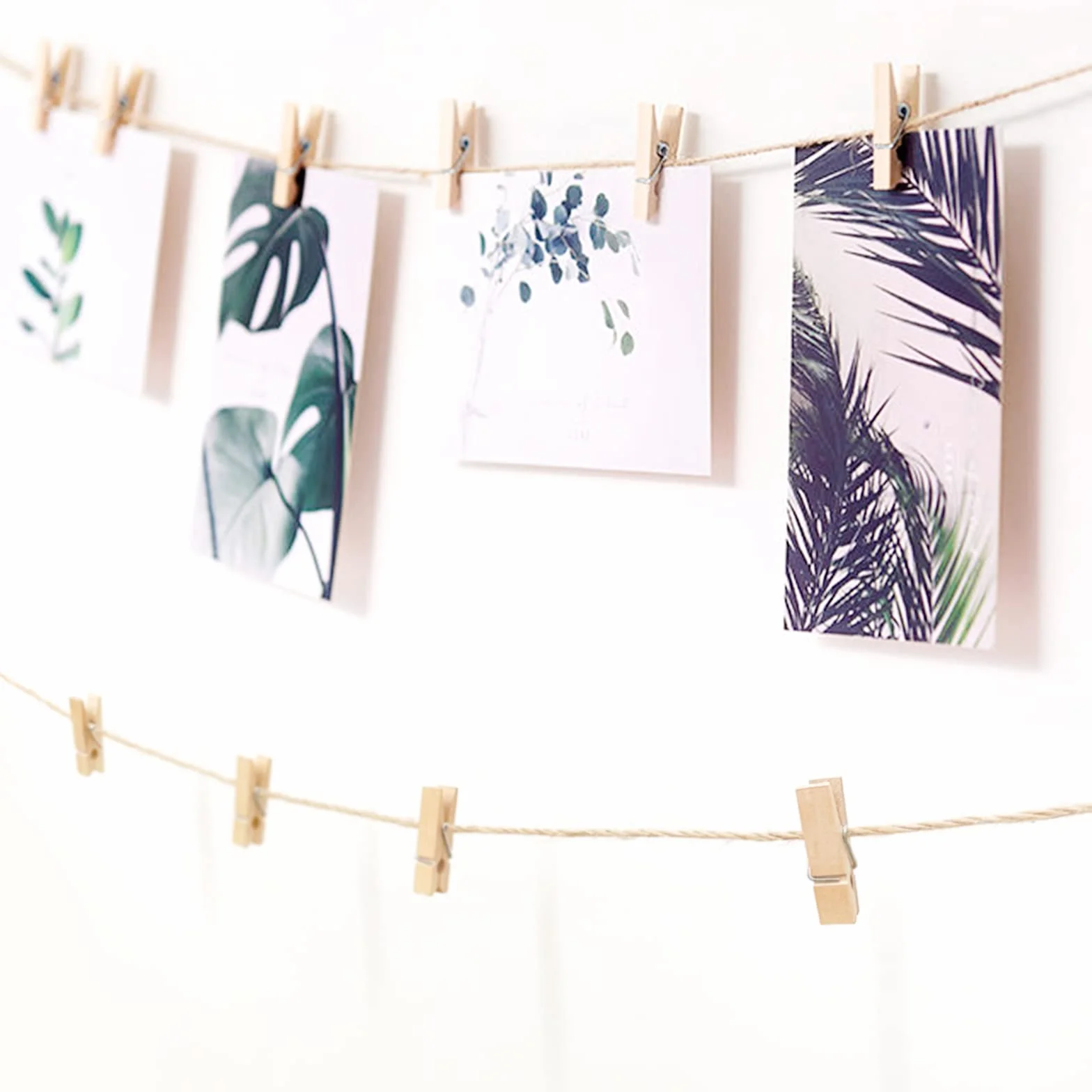 Porte-photos avec 50 pinces à suspendre mural pour œuvres d'art décoration maison