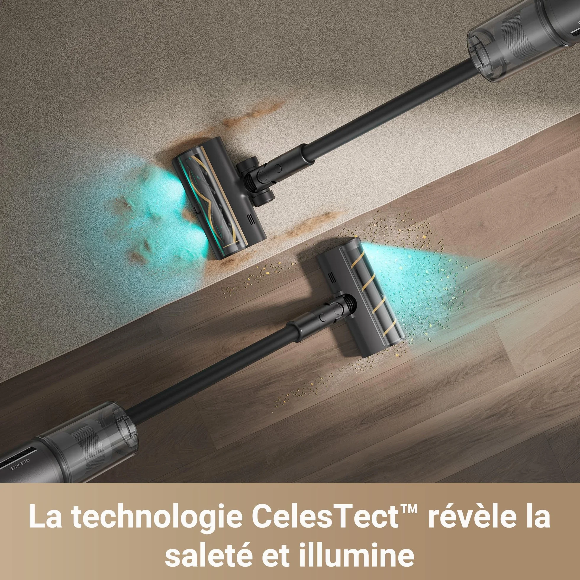 dreame Z30 Aspirateur Balai sans Fil, 28 000PA / 310 AW, Moteur Haute Vitesse, Autonomie 90 Min, Filtre HEPA H14, Technologie de Détection de Poussière, Élimination des Poils d’Animaux de Compagnie