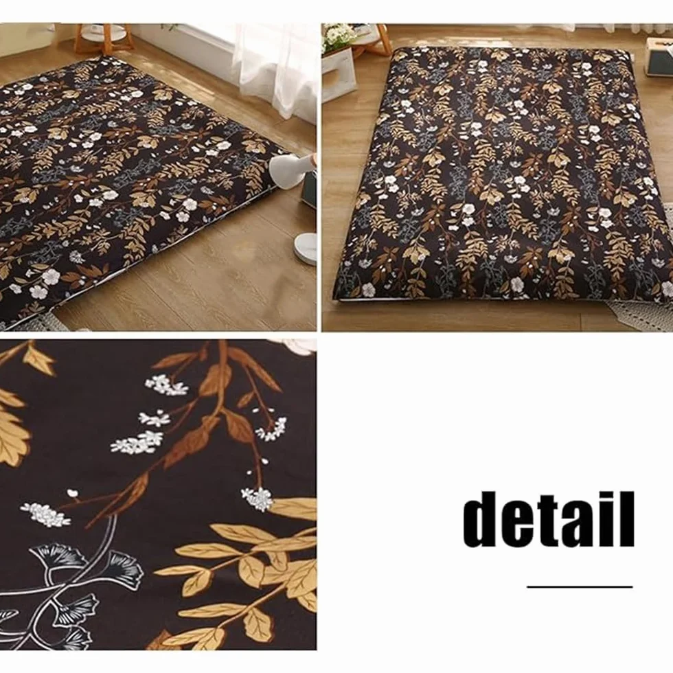 Housse De Matelas Futon Anti-Poussière 90x200cm Queen/King Size Avec Fermeture À Glissière Couvre Lit Japonais