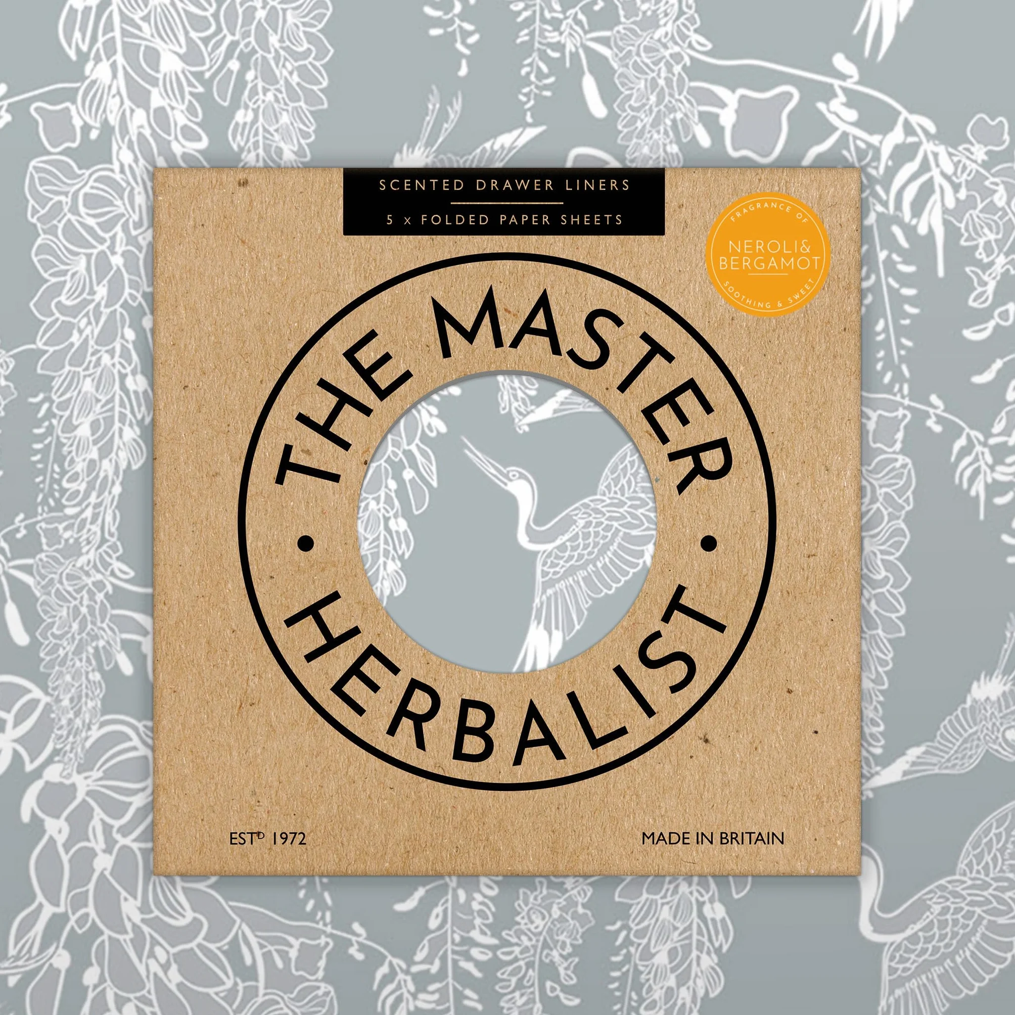 The Master Herbalist Lot de 5 Feuilles de Revêtement de Tiroir Parfumées Huile de Lavande et de Margousier