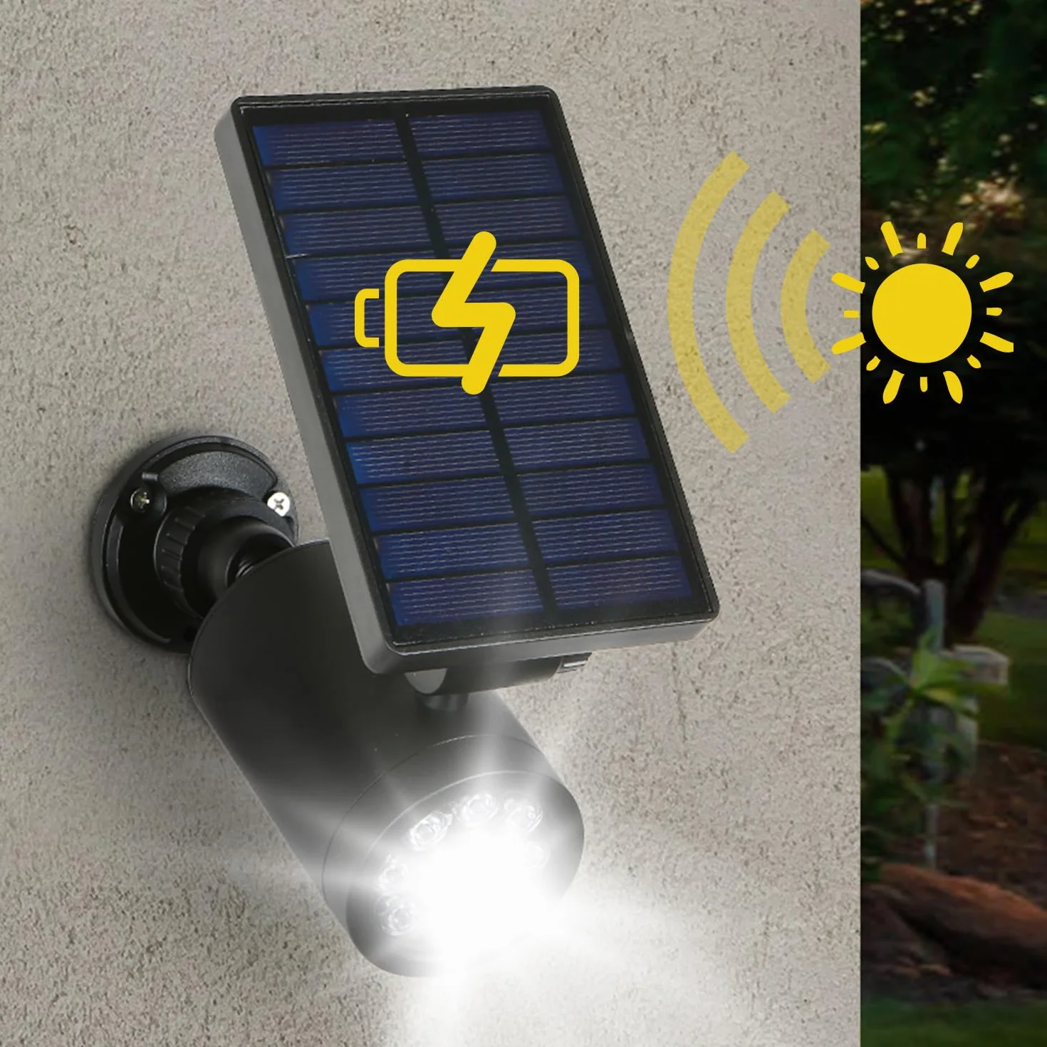 Maclean Atrapa Kamery SOL1801S Solarna Migająca Dioda Czujnik Ruchu LED