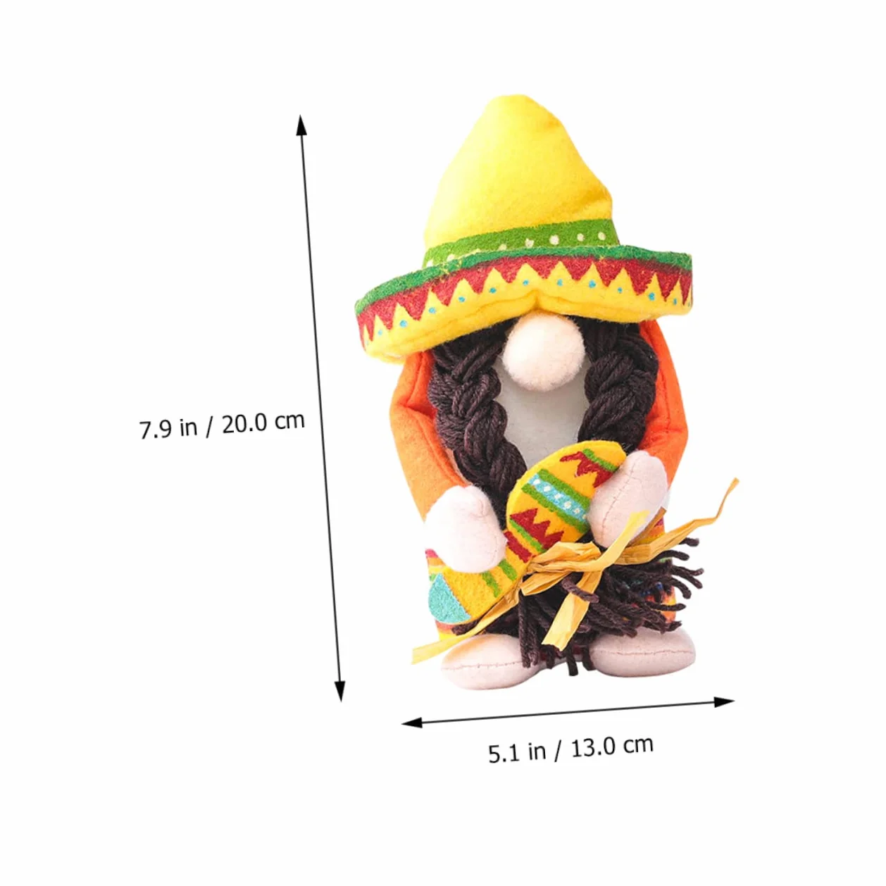 Cabilock 2 pièces Poupées Mexicaines avec Sombrero Ensemble De Jouets Festifs pour Décoration Et Jeux