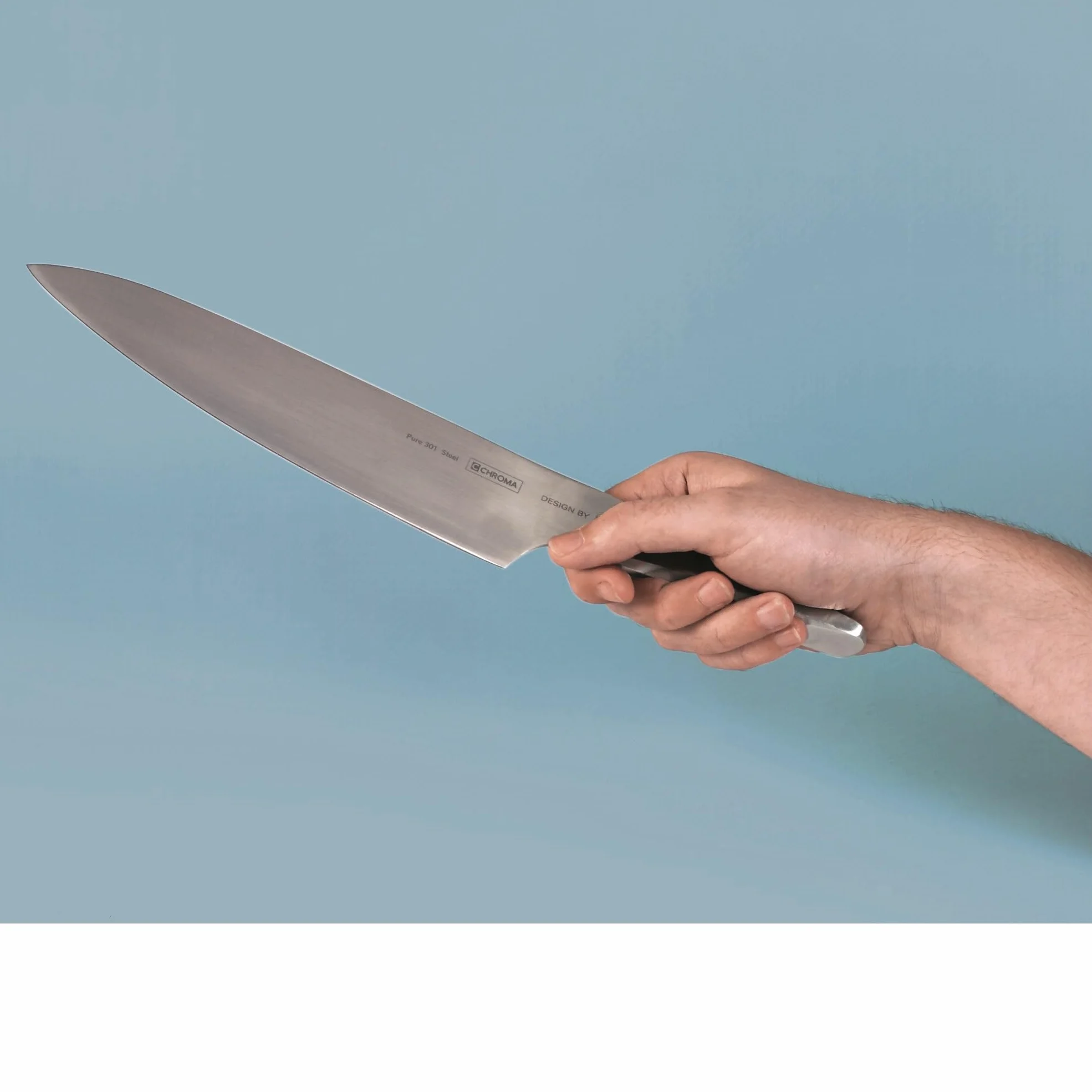 Chroma P21 Type 301 Design by F.A Porsche - Couteau Santoku alvéolé 17,8 cm