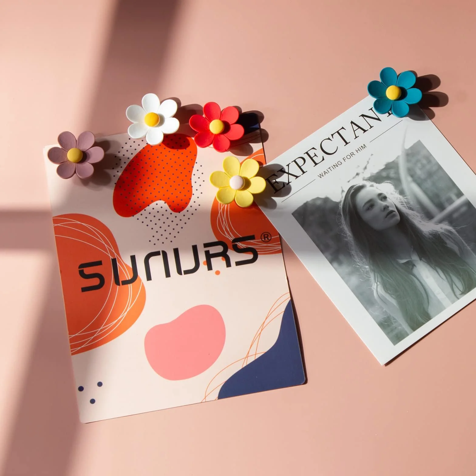SUNURS Aimants 3D Fleurs Réfrigérateur Décoratifs 12 Pièces