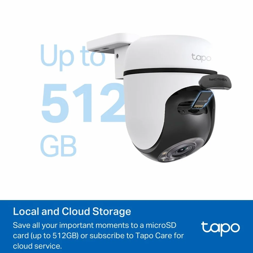 Tapo C510W (2 sztuki) Zewnętrzna kamera WiFi 2K 3 MP, widzenie 360 °, kolorowe widzenie nocne, kamera monitorująca IP, czujnik ruchu, wodoodporna IP65, dwukierunkowy dźwięk, Alexa, 2 sztuki