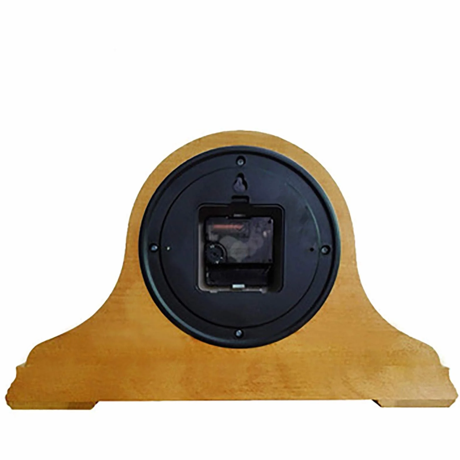 Horloge de cheminée en bois massif style vintage – Horloge de table rétro silencieuse à piles