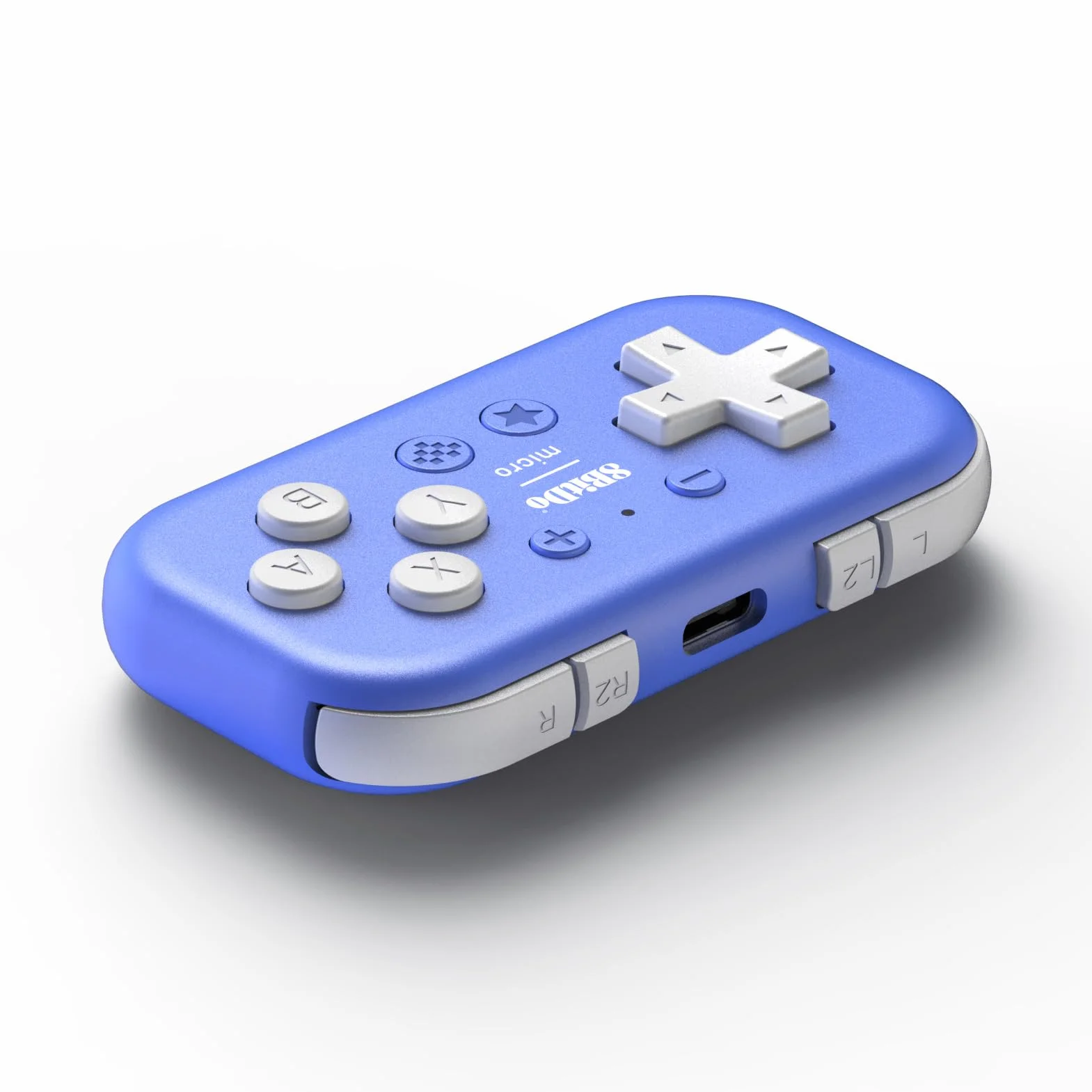 8BitDo Micro Bluetooth Gamepad Mini Controller Switch Android Raspberry Pi Keyboard Mode (Bleu)