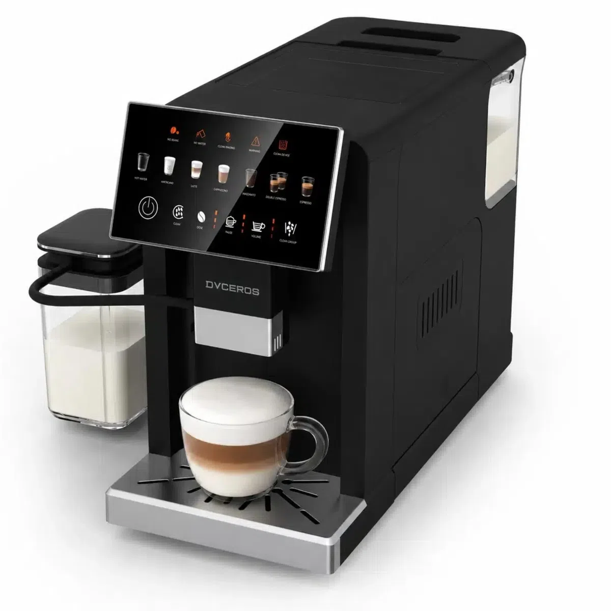 Machine à Café à Grains Setosa Latte 20 Bars| Broyeur superautomatique - Réservoir à Lait Intégré - Écran Tactile - Cappuccino Latte Macchiato en 1 Touche - 15 Réglages - Marque Française