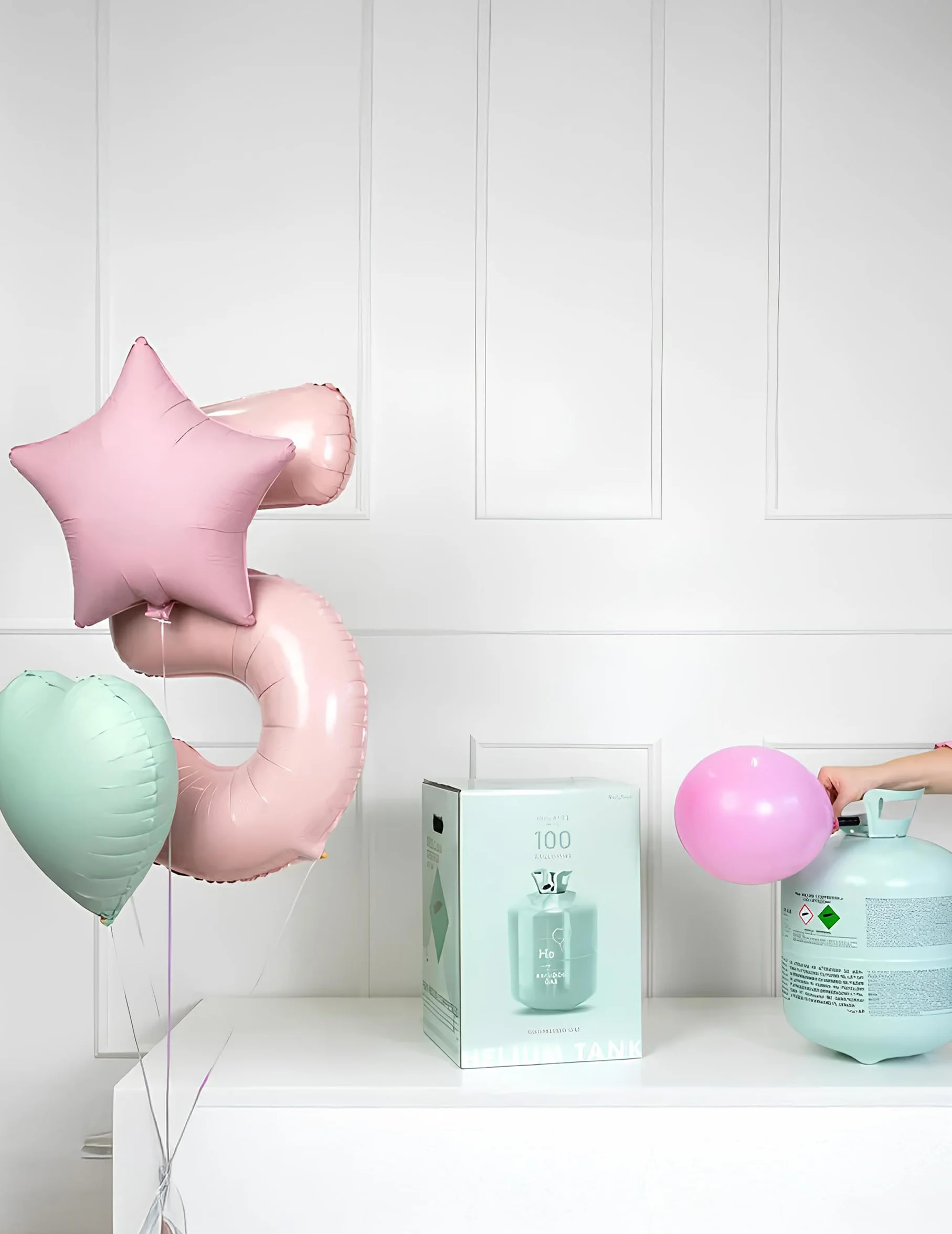 Très grande bouteille d'hélium jusqu'à 90 ballons - Vert
