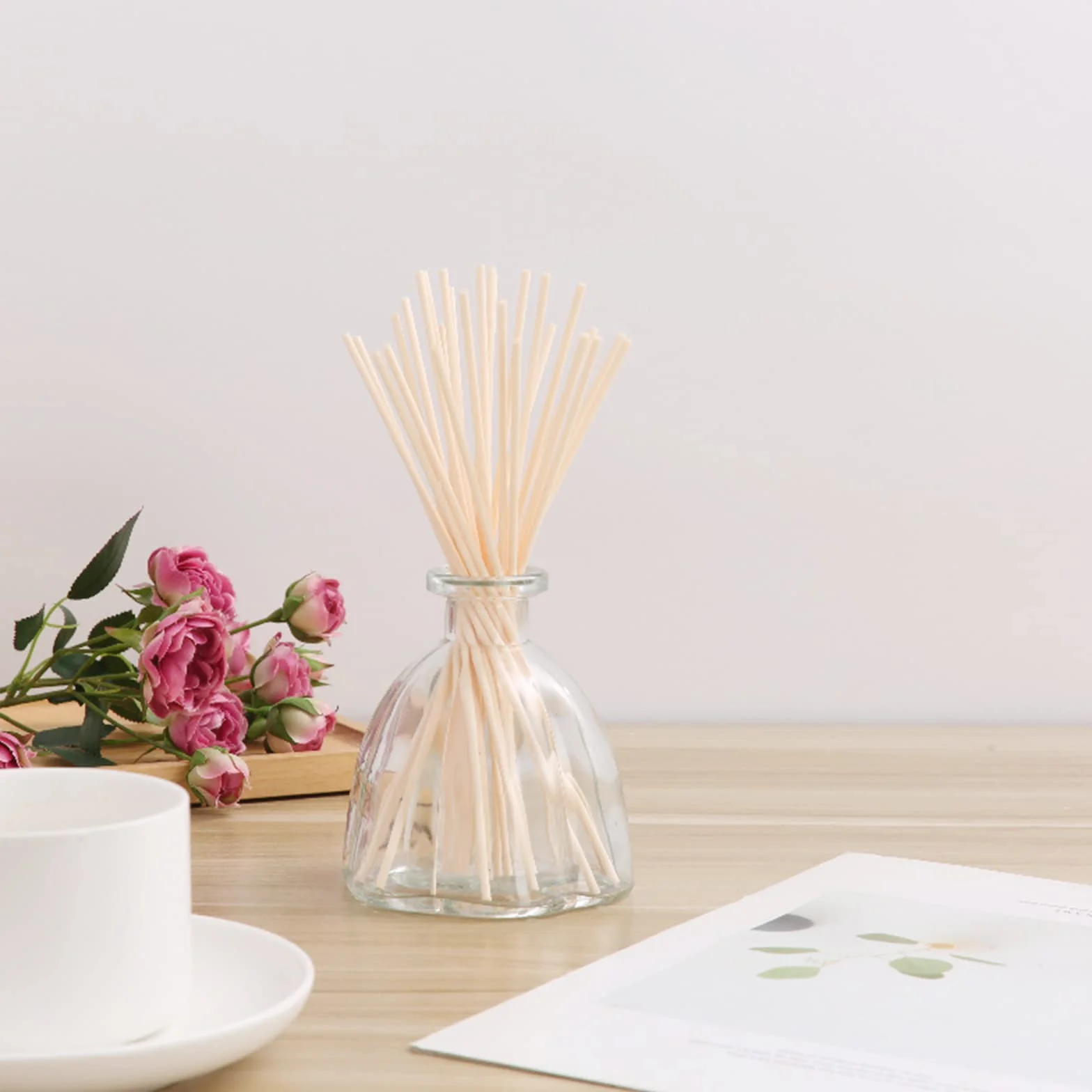 Bâtonnets Diffuseur à Roseaux 25cm x 3mm, Recharge pour Cuisine Bain Salon