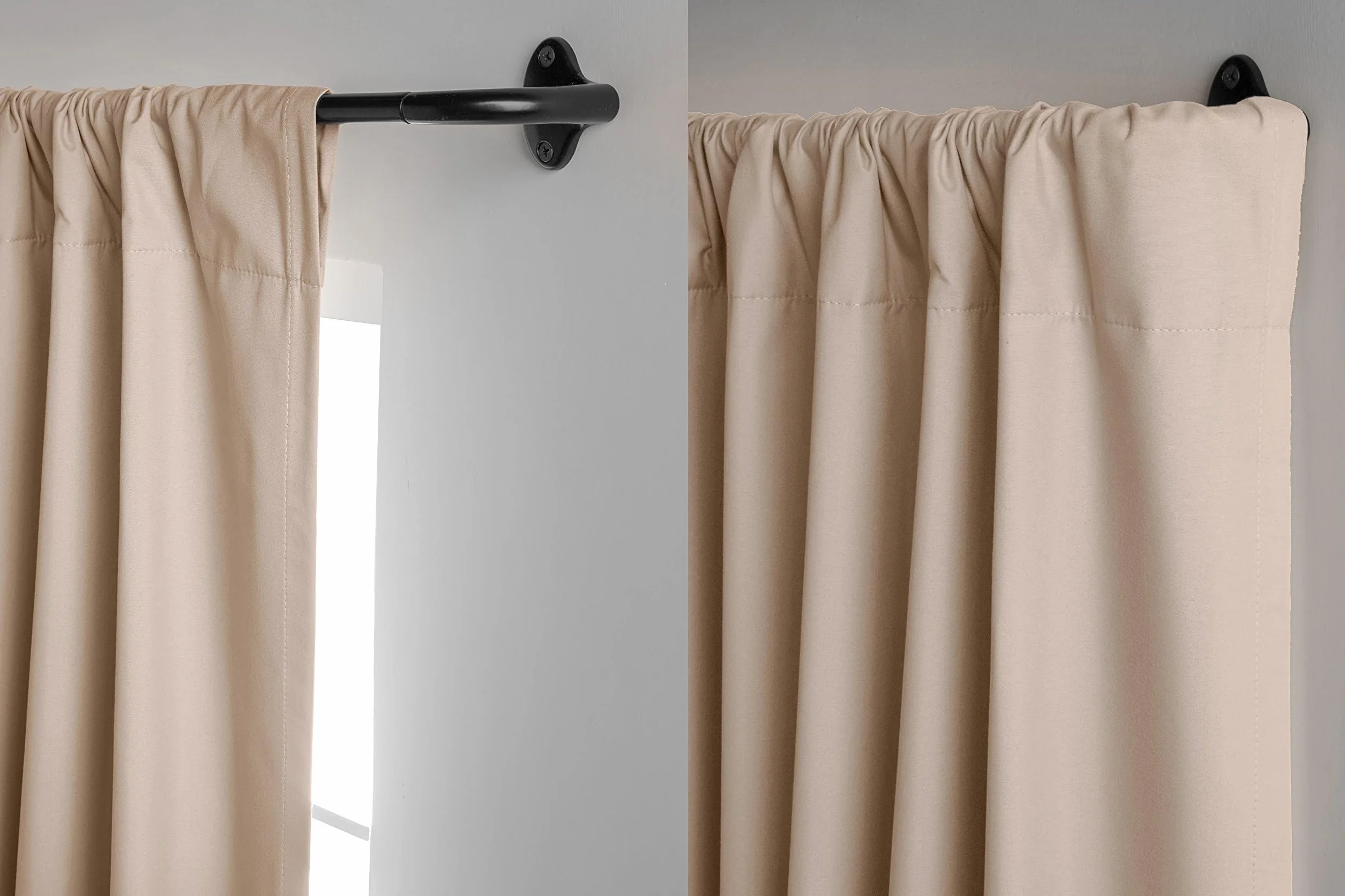 Amazon Basics Tringle à rideaux extensible d'intérieur 71-122 cm - Noir