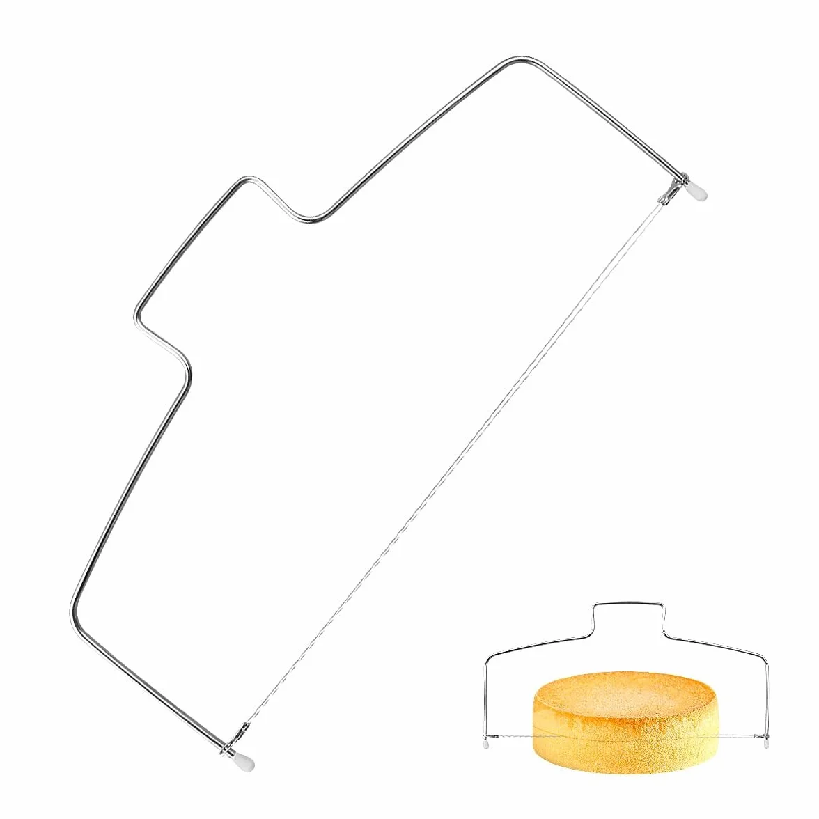Jagowa Coupe-gâteau professionnel en acier inoxydable - Trancheuse à double fil réglable
