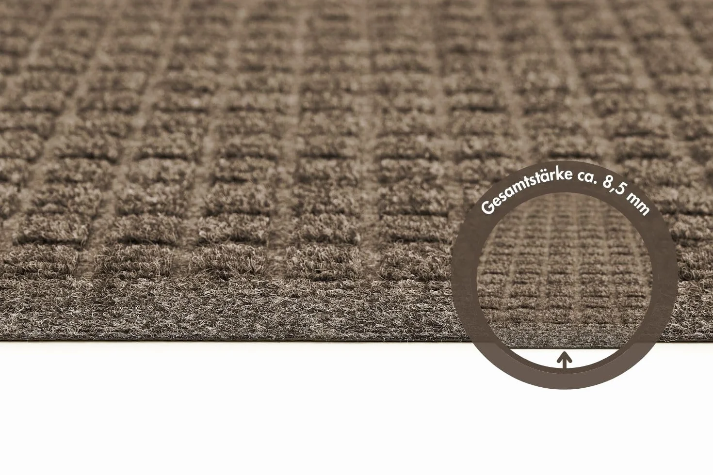 andiamo Paillasson Kenora Antidérapant Lavable Design nid d'abeille Tapis de Porte 46 x 76 cm Marron