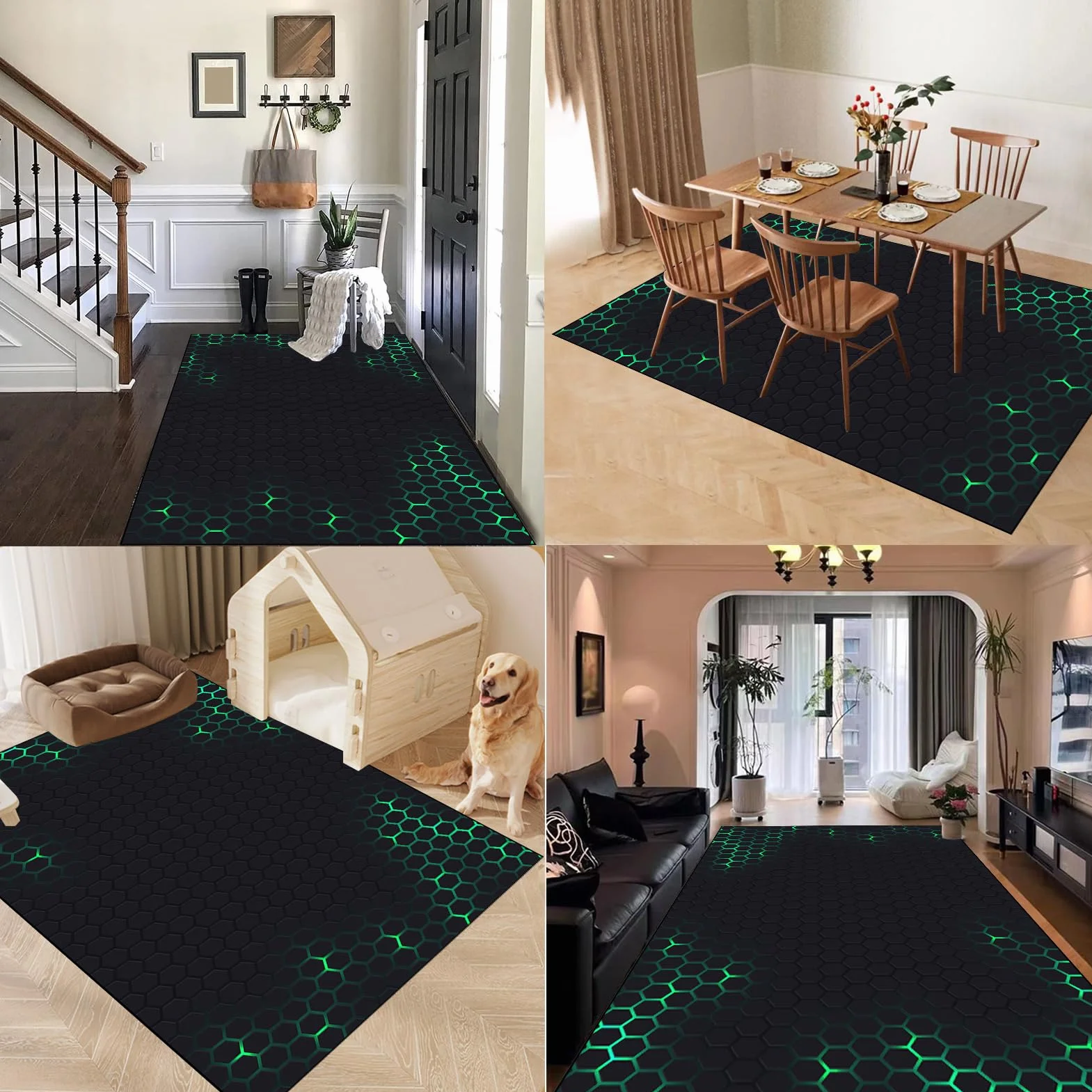 Tapis Gaming Sol, Tapis de Protection du Sol pour Chaise de Bureau, Tapis de Sol Gamer, Tapis Chaise de Bureau Gaming Antidérapant, Tapis Protège-Sol pour Parquet, Carrelage et Sol Dur 160 x 180 cm