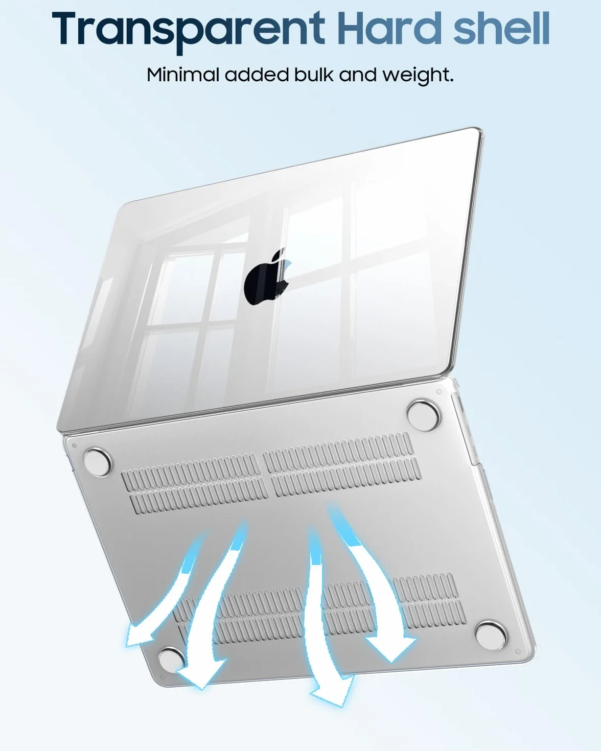 FINTIE Coque MacBook Air 13.6 Pouces M5 M4 M3 M2 A3449 A3240 A3113 A2681 Transparent