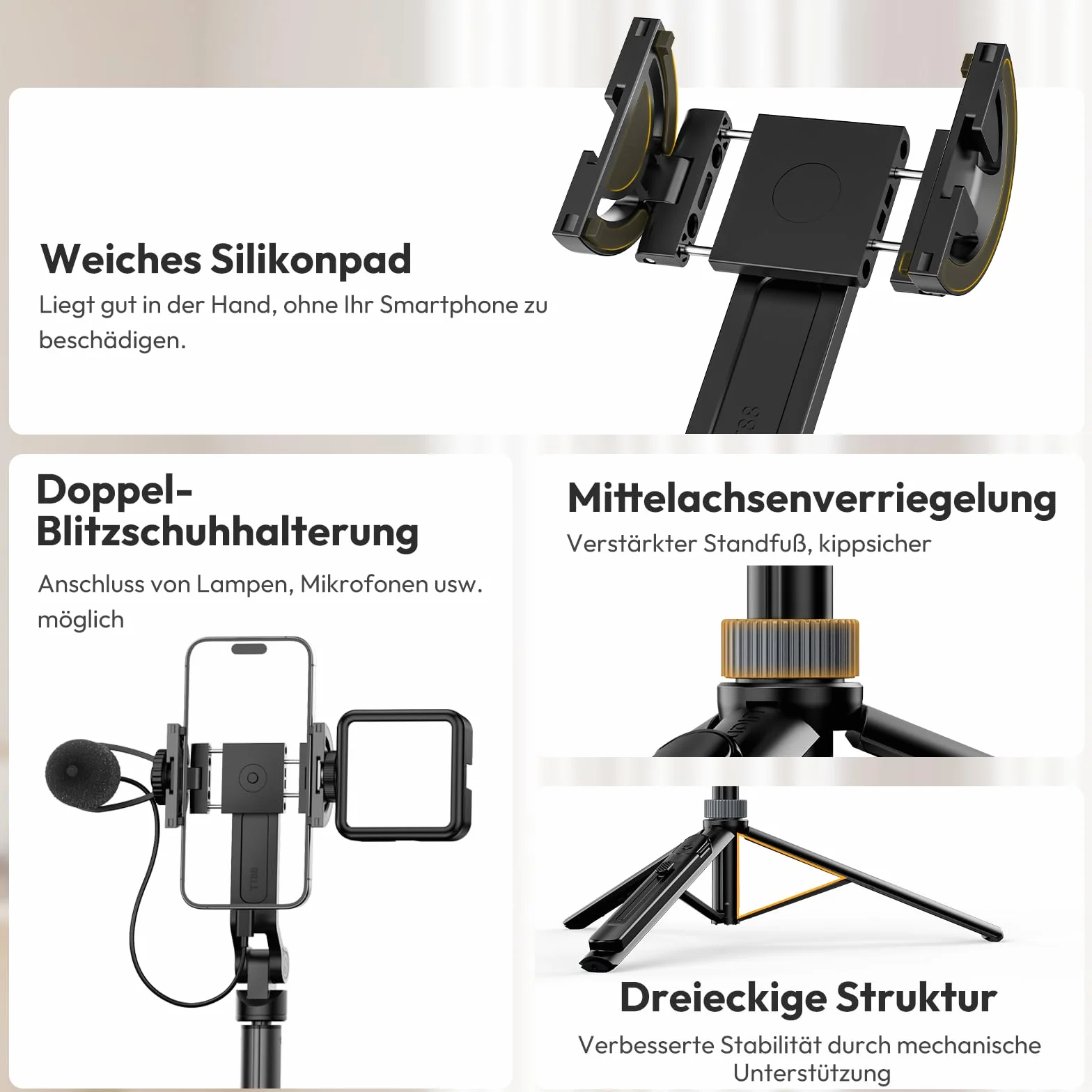 ULANZI TT88 statyw do telefonu komórkowego, 145 cm, magnetyczny kijek do selfie z pilotem zdalnego sterowania, stojak na telefon z klipsem 2 w 1, statyw kompatybilny z iPhone/Samsung/Huawei