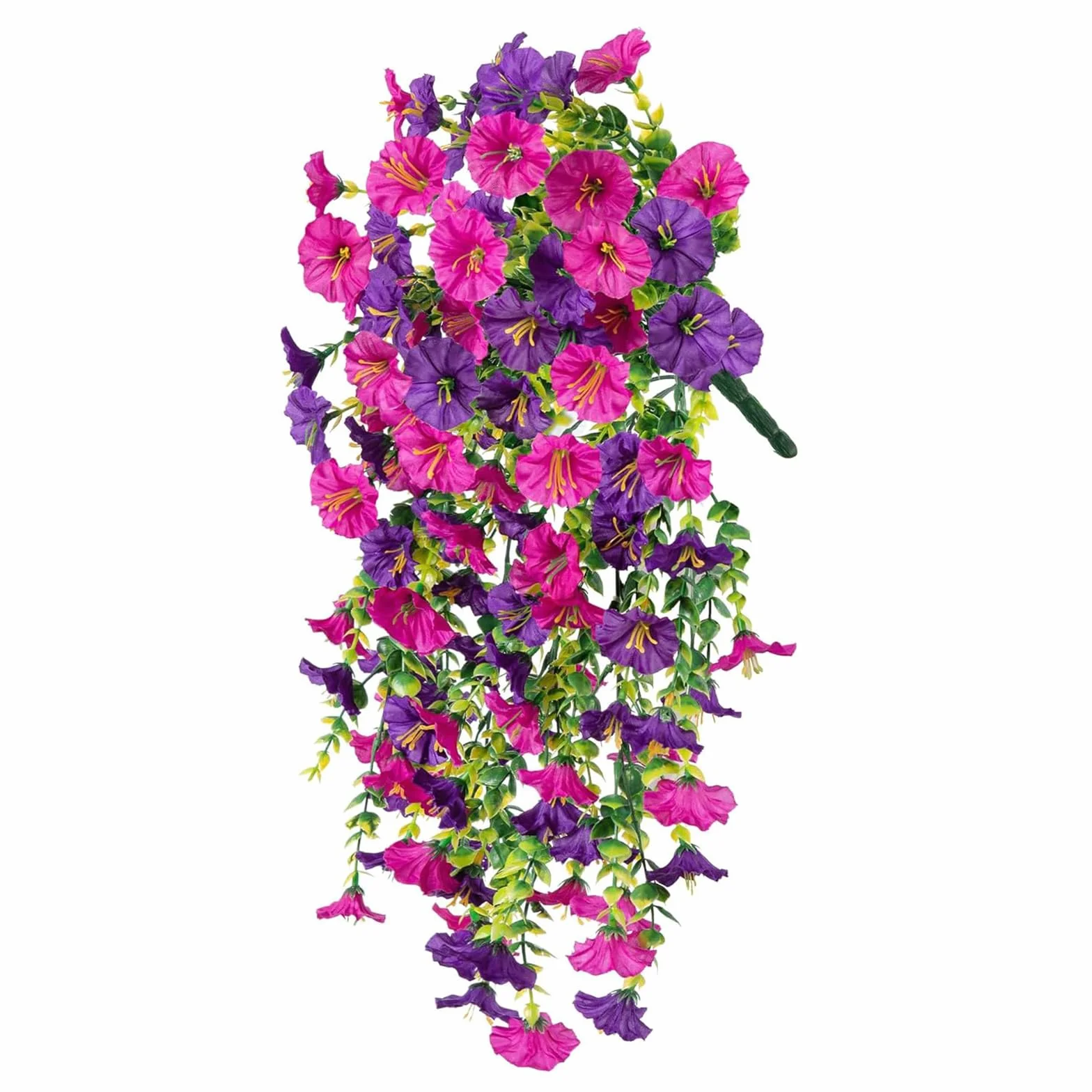 Lot de 2 Fleurs Artificielles Suspendues Pétunias Tombantes pour Balcon Jardin Décoration