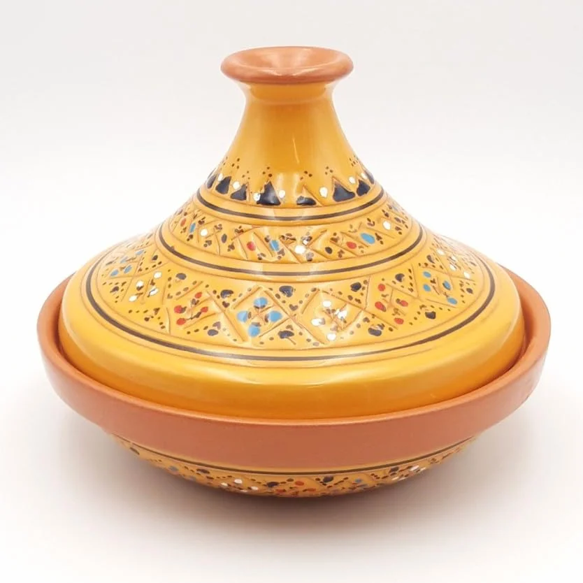 Tajine individuel évasé Marrakech Jaune - D 22 cm