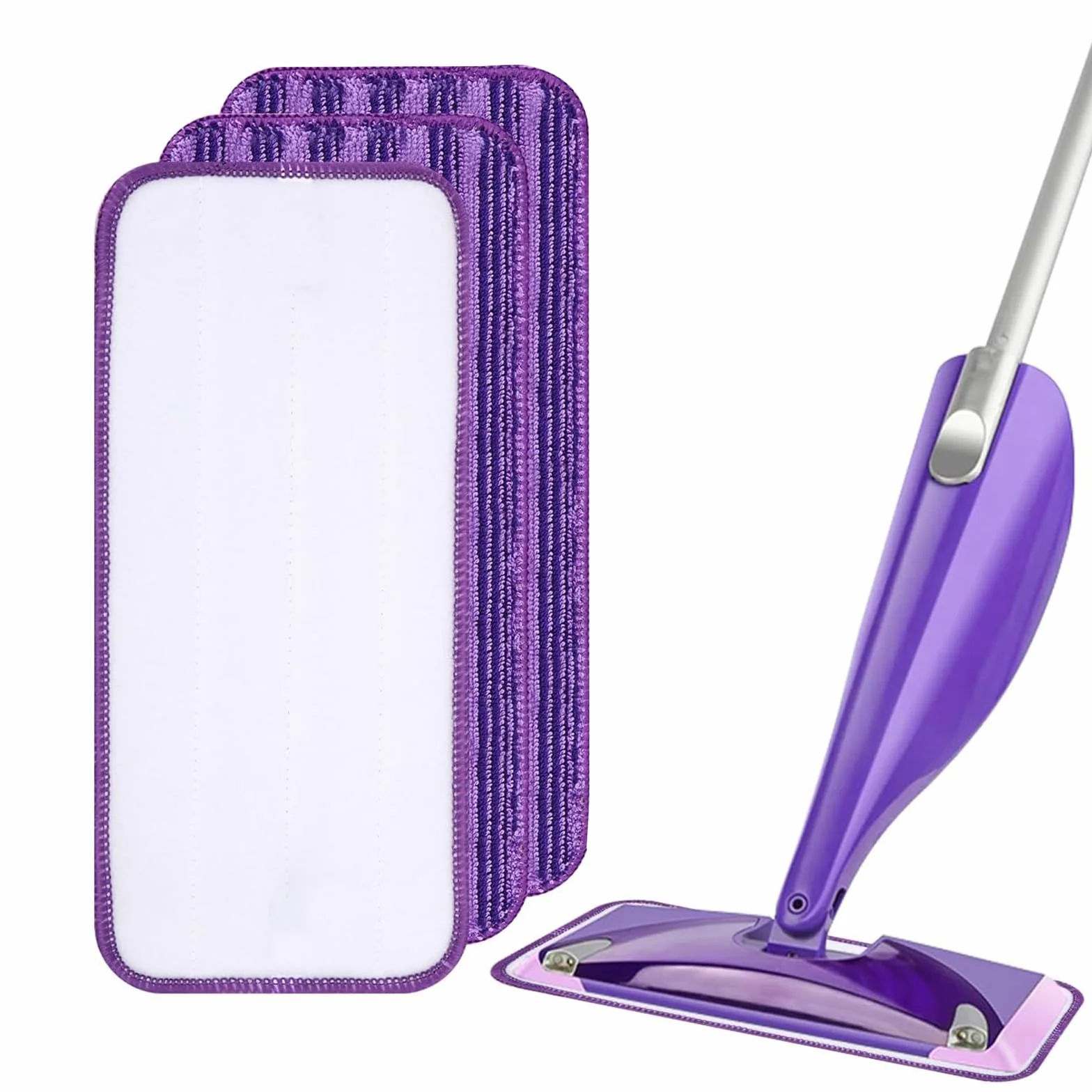 Lingettes Reutilisable Swiffer WetJet Wood, Serpillières Microfibre Remplacement, Chiffon Rechange Wet Jet Balai Spray