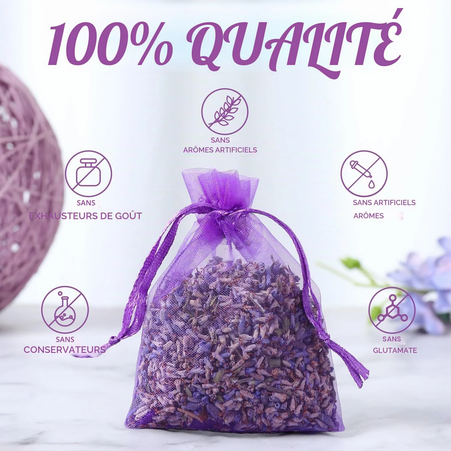 Lavande Séchée Naturelle Anti Mites Textiles 20 Sachets Armoires Tiroirs