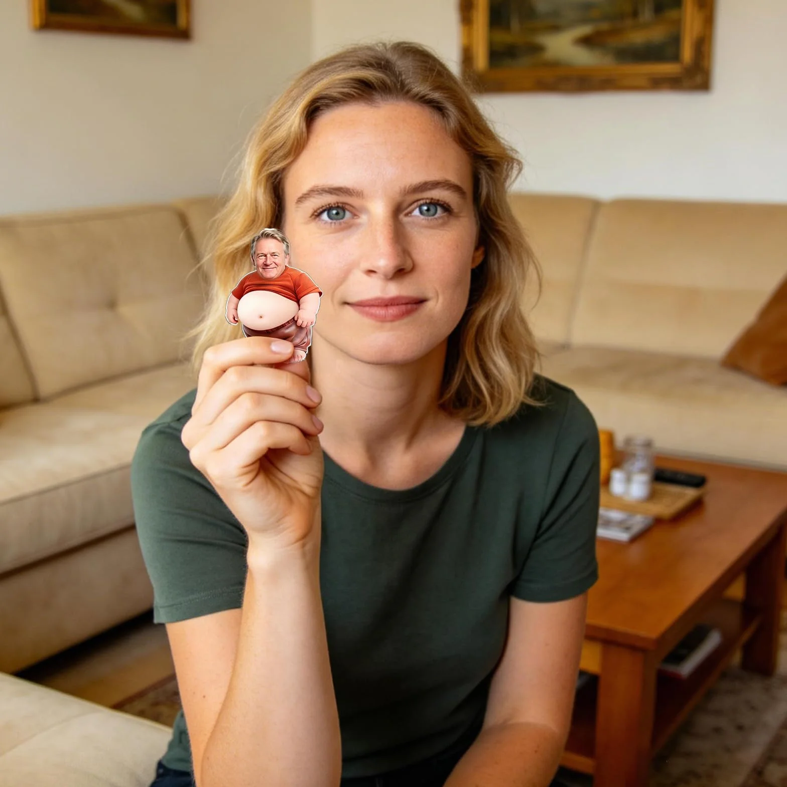 Aimant Réfrigérateur Personnalisé Photo Ventre Mou sur Mesure Anti-Stress Cadeau
