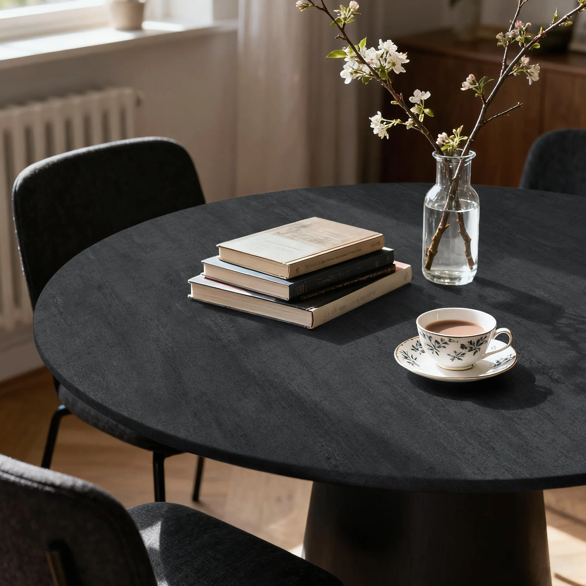 Papier Adhesif Meuble Gris 60x300cm Film Autocollant Decoratif Impermeable Salon Cuisine Chambre