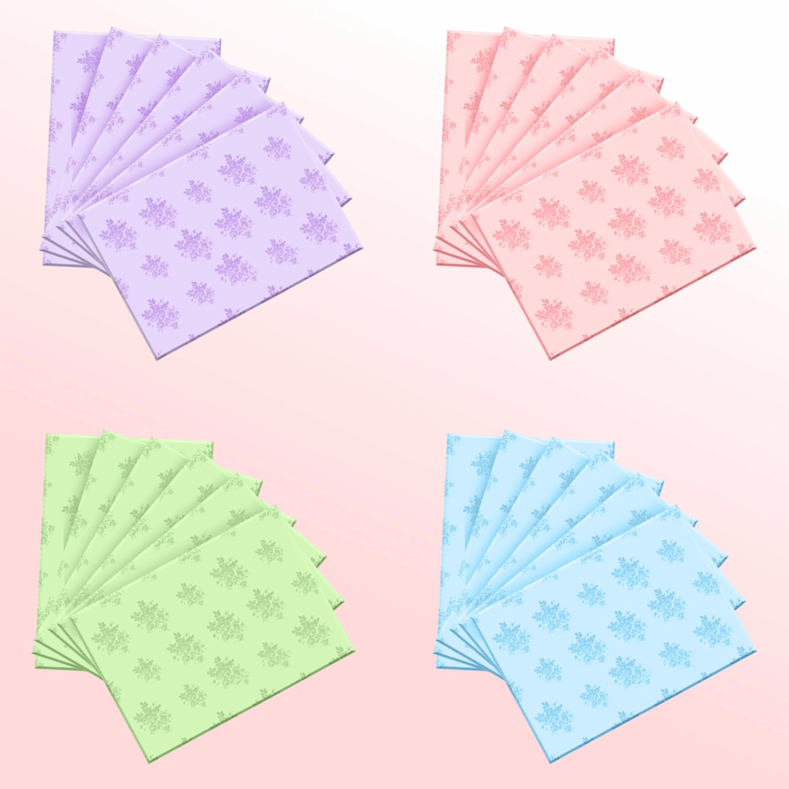 Doublures de tiroir parfumées 4 feuilles 43 cm x 58 cm rose