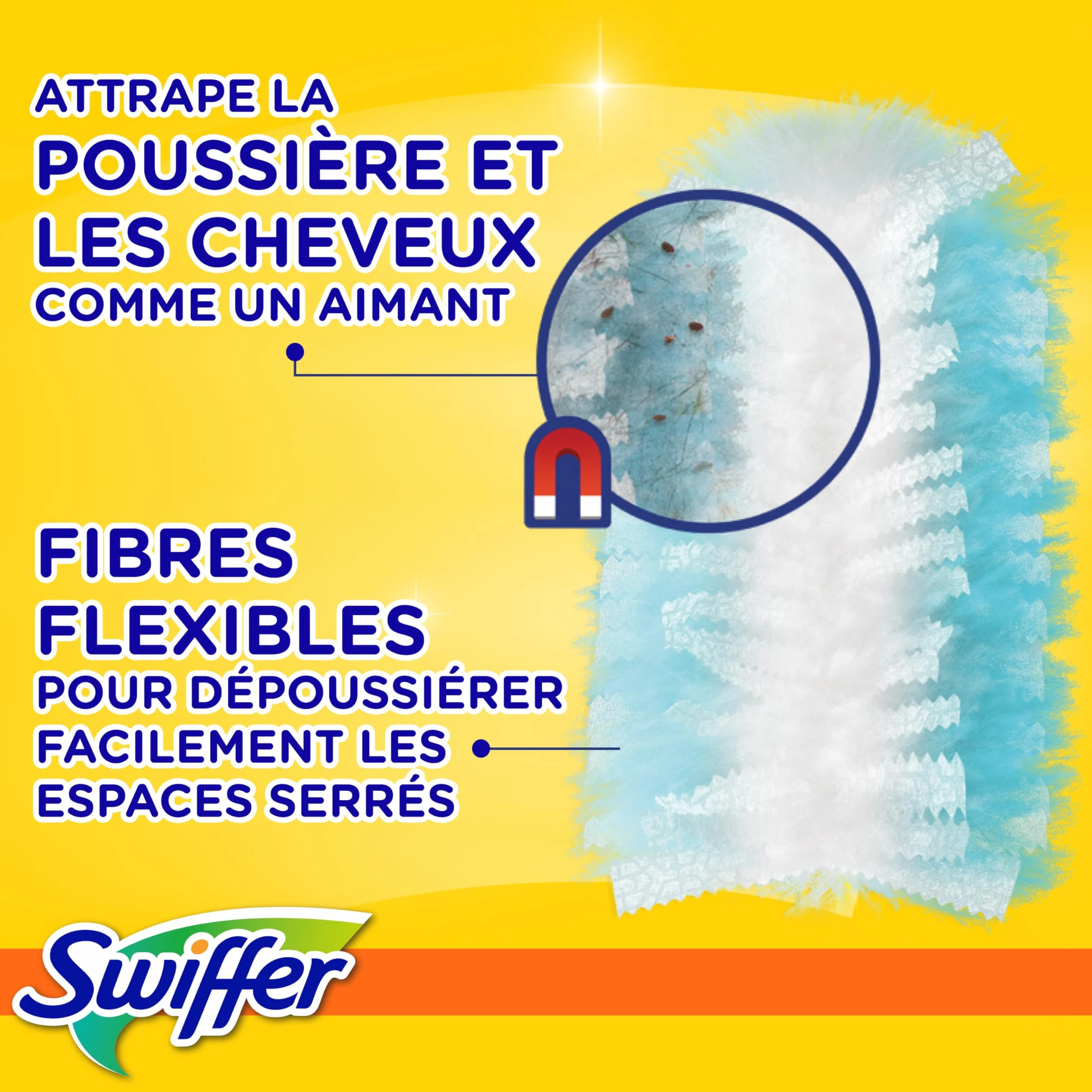 Swiffer Duster Plumeau Recharges 18 Unités Capture Poussière Poils Allergènes