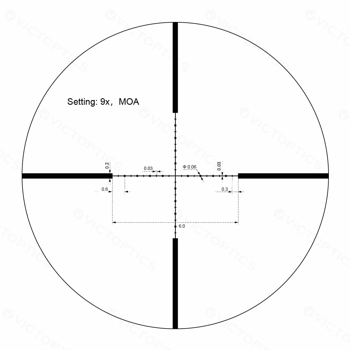 Vector VictOptics Cerato C3 Ultra Compact 3-9x32 SFP Mildot AO Gogle celownicze + darmowe pierścienie do okularów Weaver