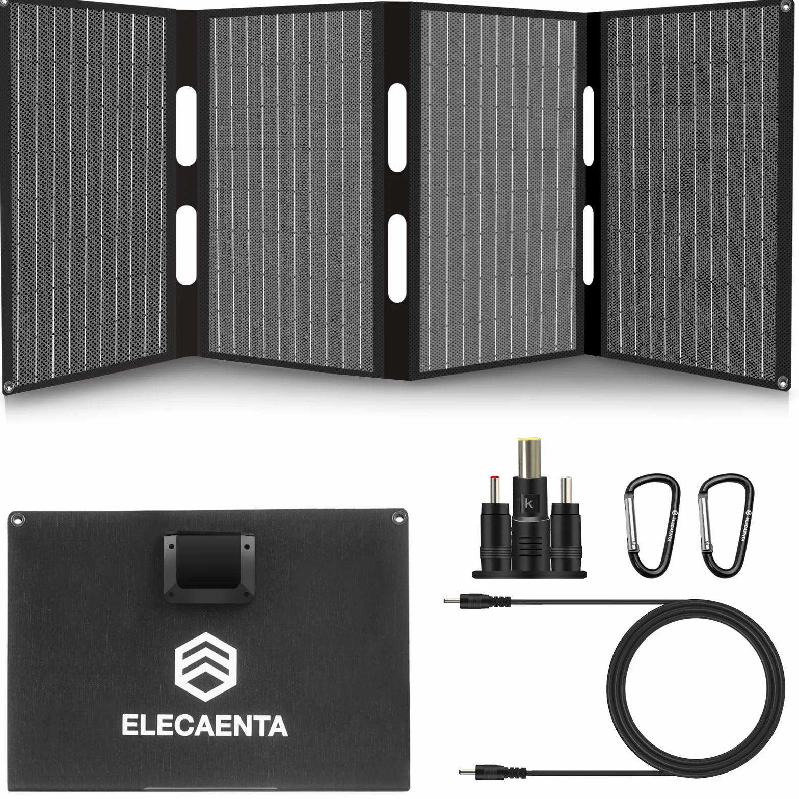 ELECAENTA 40W Składany Panel Słoneczny Ładowarka Solarna ETFE PD30W QC3.0 DC do Przenośnej Elektrowni Generatorowej Smartfony Laptop Telefonów Komórkowych Smartfonów Tablet Powerbank Outdoor