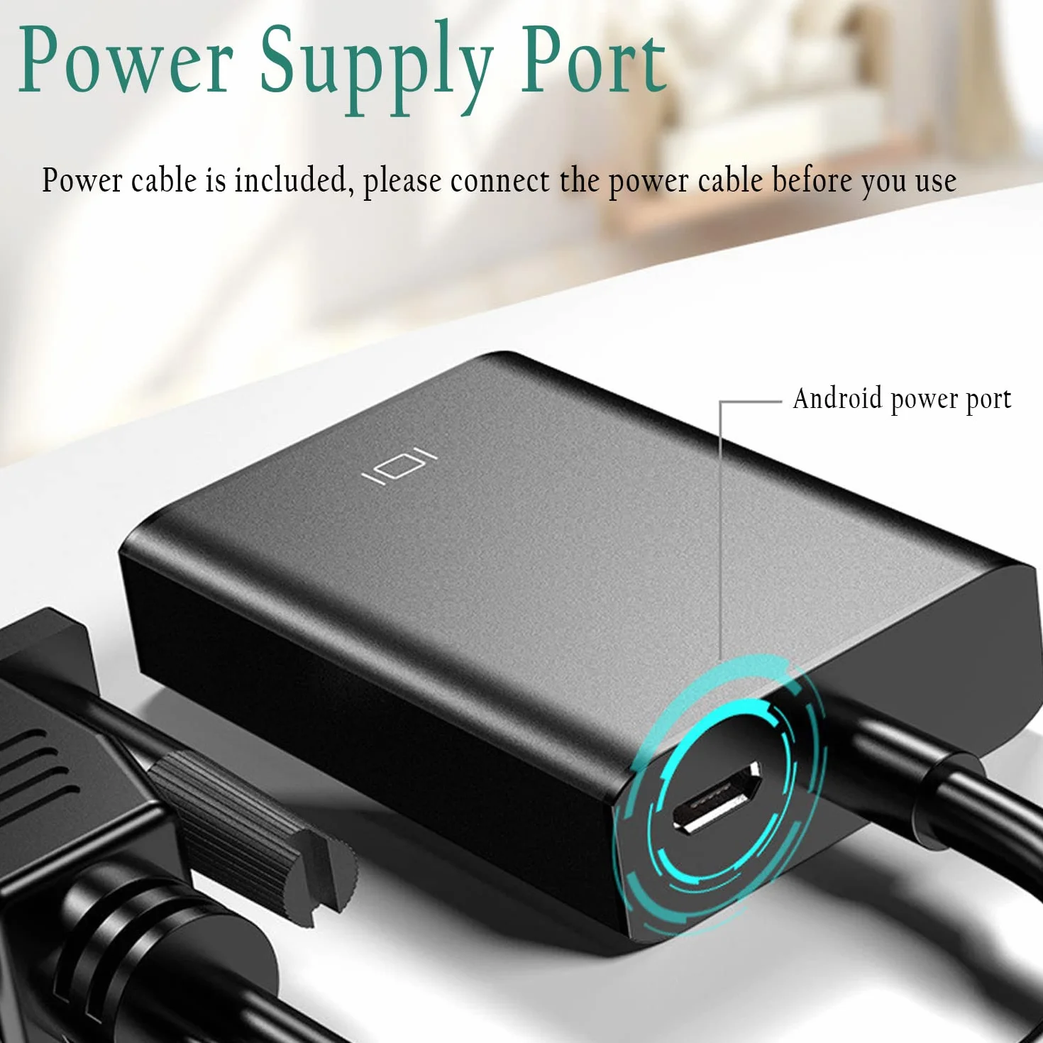 Adaptateur VGA vers HDMI 1080P Convertisseur VGA mâle vers HDMI femelle pour PC Ordinateur Portable Moniteur HDTV