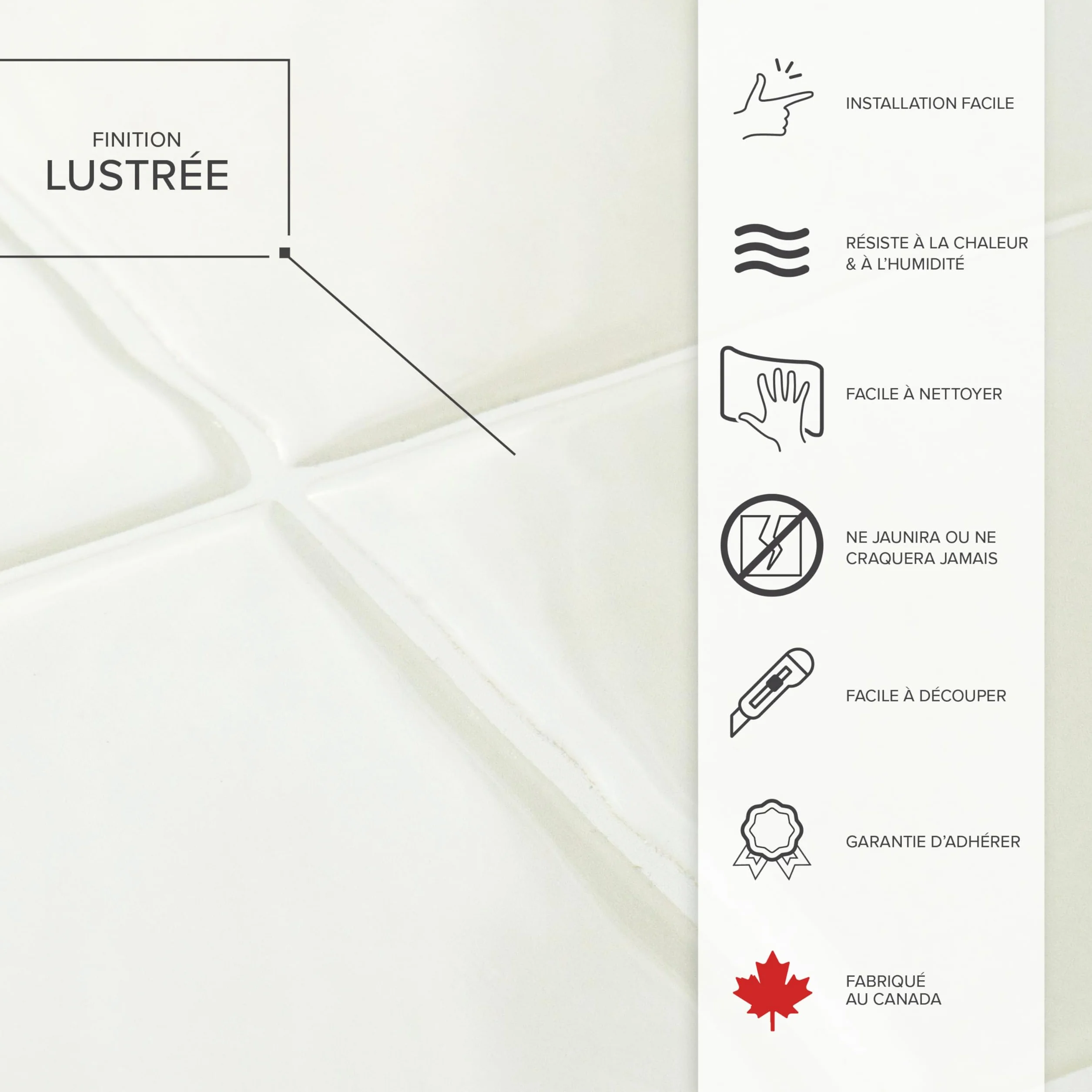 Smart Tiles Credence Adhesive Cuisine Zellige Beige/Gris, Carrelage Adhesif Mural Salle de Bain 3D, 5 Stickers Muraux 22.86x22.86 cm