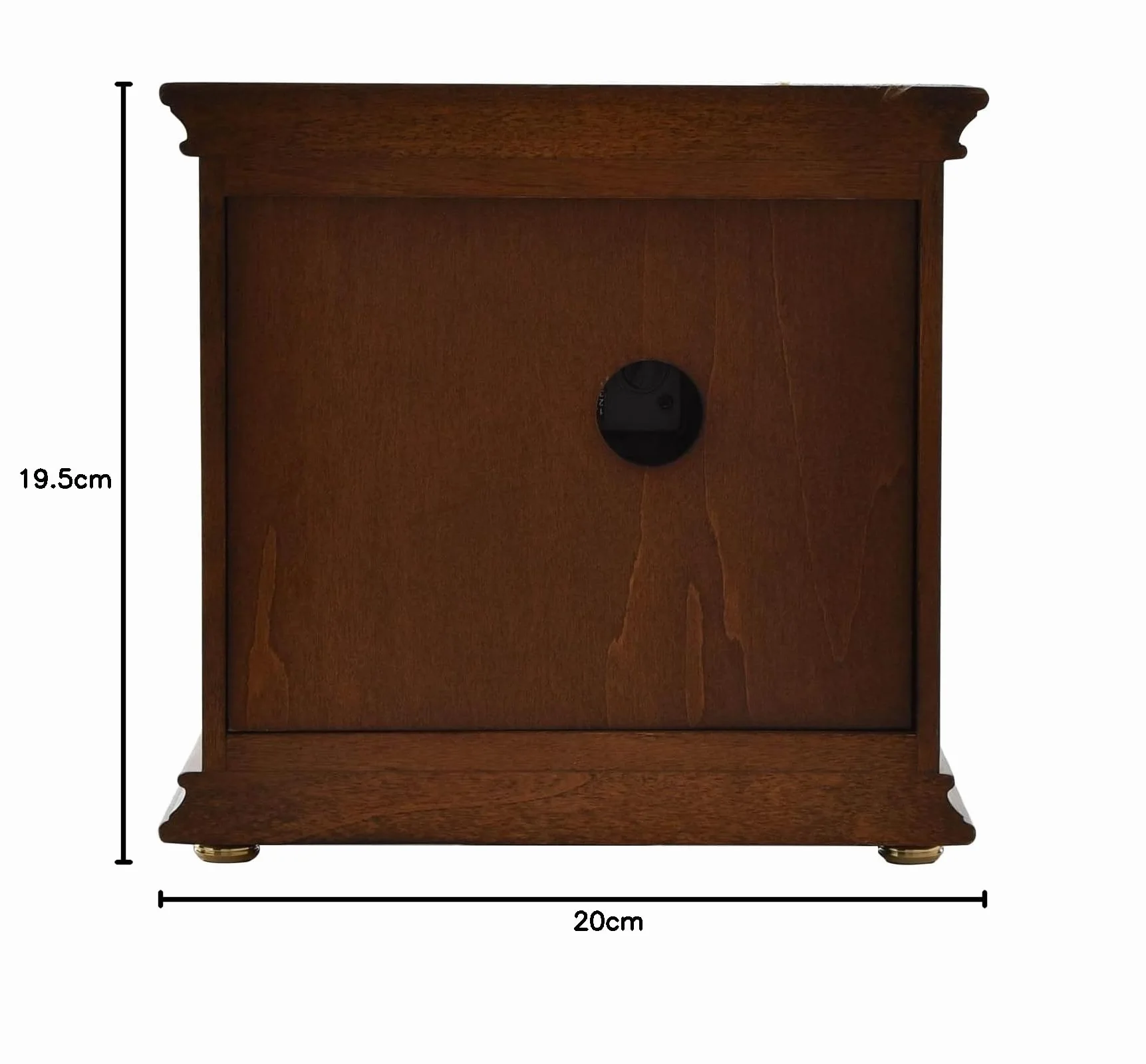 Horloge de cheminée carrée en bois finition noyer Carillon Westminster