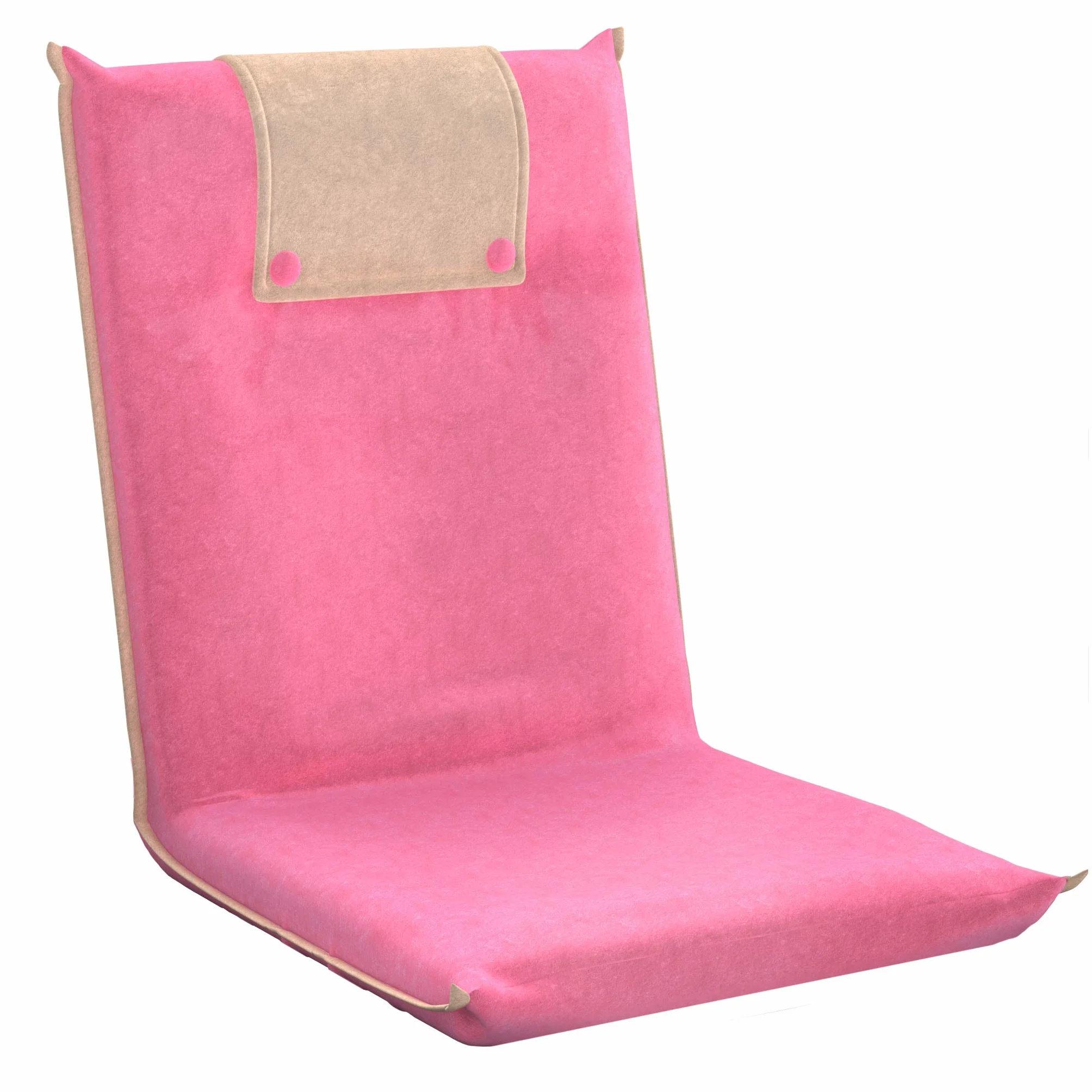 bonVIVO Easy II Fauteuil de Sol Rembourré pour Adultes et Enfants avec Dossier Réglable - Chaise de Sol Pliable, Siège Méditation, Yoga