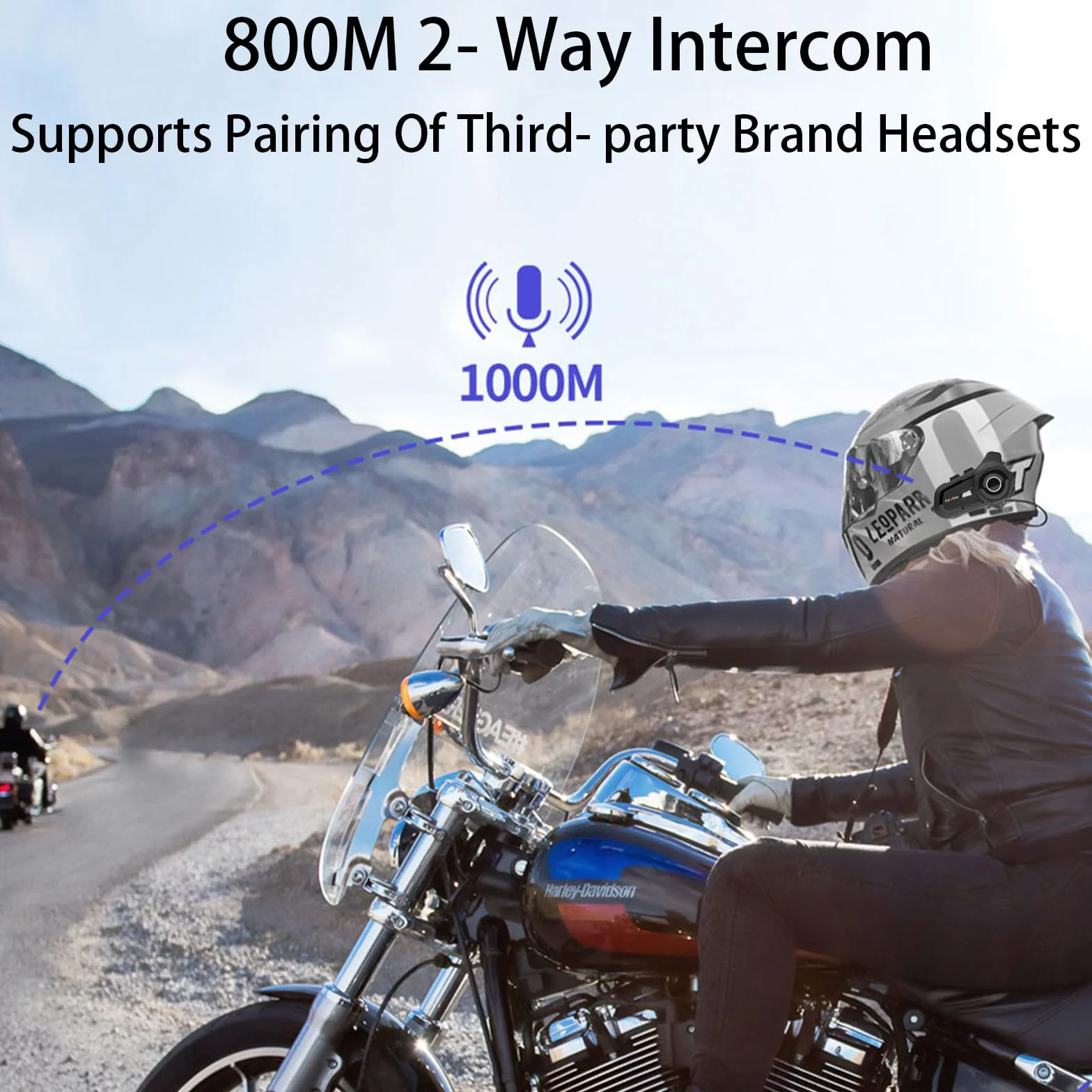 Kask motocyklowy S2 Intercom Bluetooth 5.1, 2 głośniki intercom z 2 w 1 mikrofonem (miękki i twardy), wodoodporny, ekran przeciwsłoneczny i ochrona przed kurzem (2 sztuki w opakowaniu)