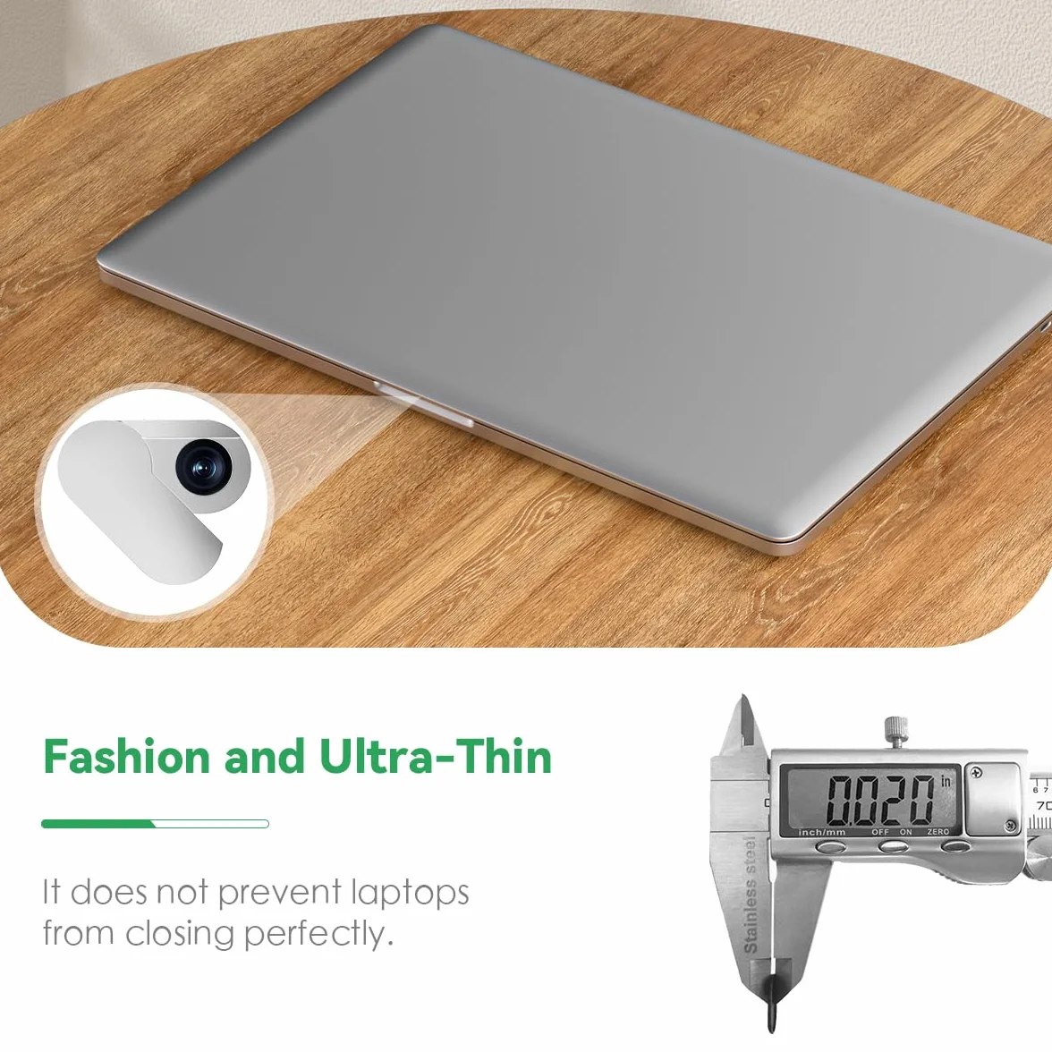 CloudValley Upgrade Webcam Cover Slide [2-pak], srebrny
